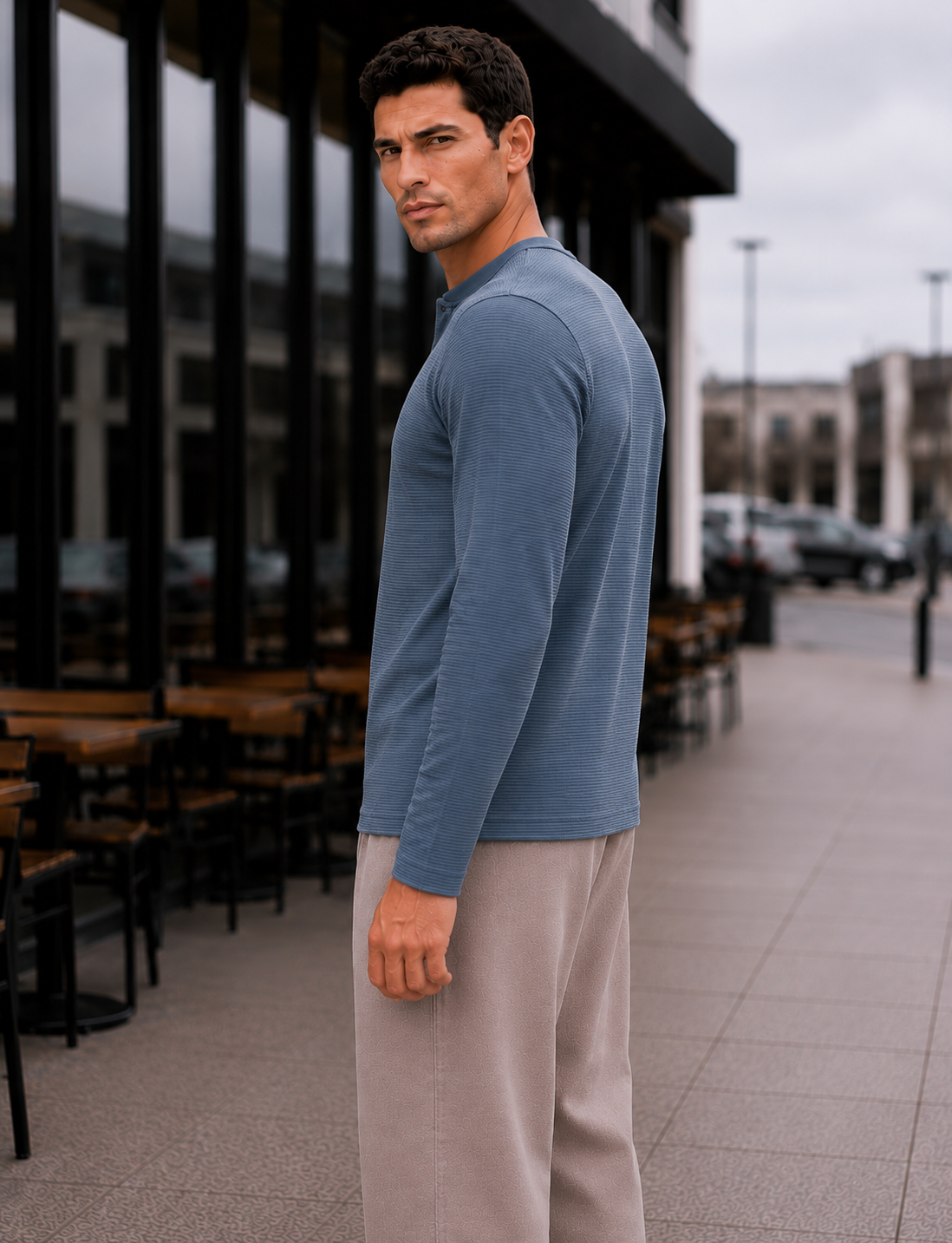 Mens Regular Fit Solid Full Sleeve T Shirt