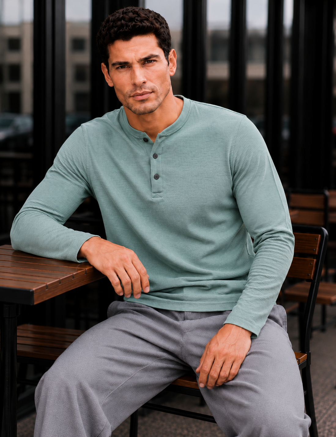 Mens Regular Fit Solid Full Sleeve T Shirt
