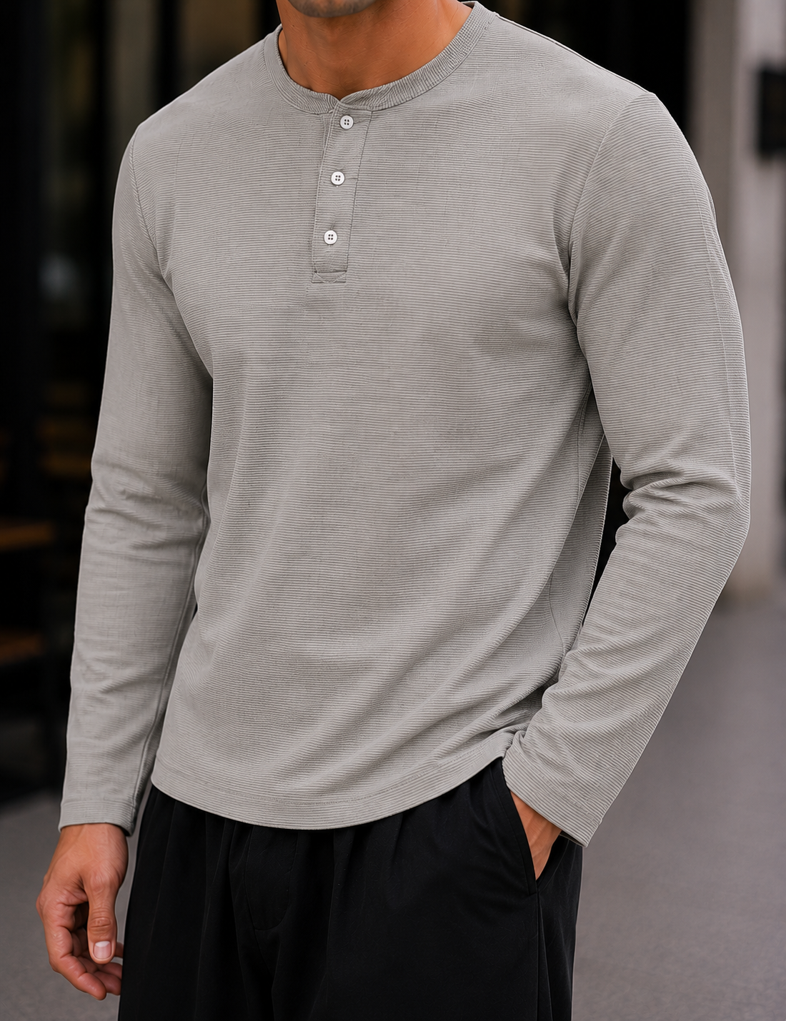 Mens Regular Fit Solid Full Sleeve T Shirt