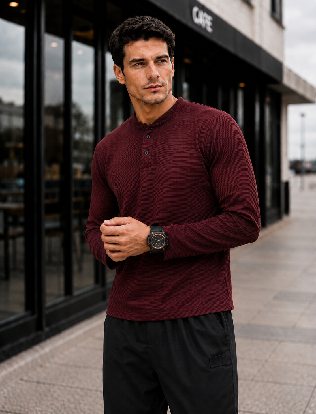 Mens Regular Fit Solid full Sleeve T Shirt
