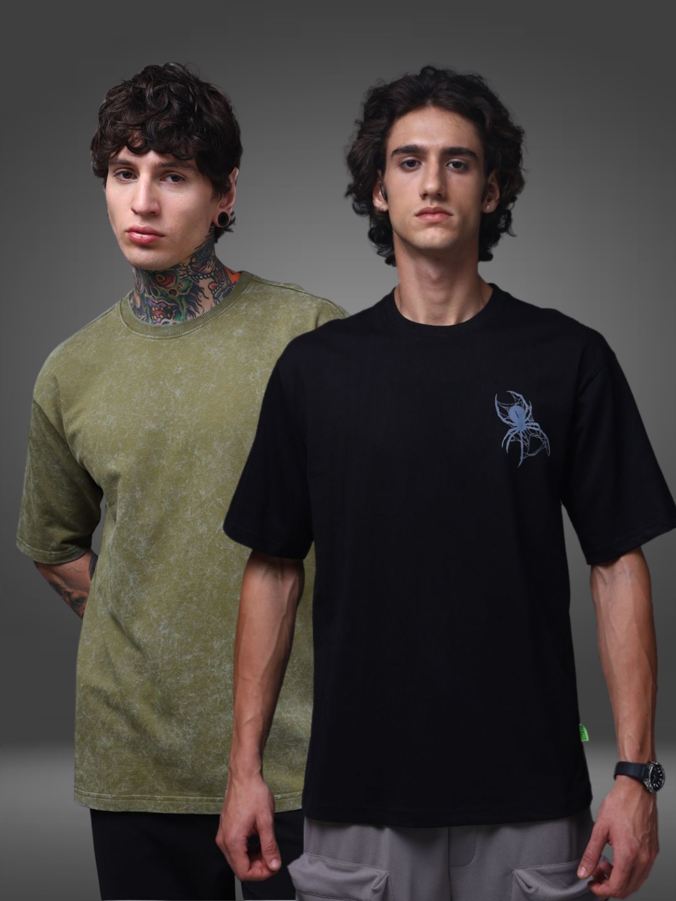 Men's Oversized Pack of 2 tshirts