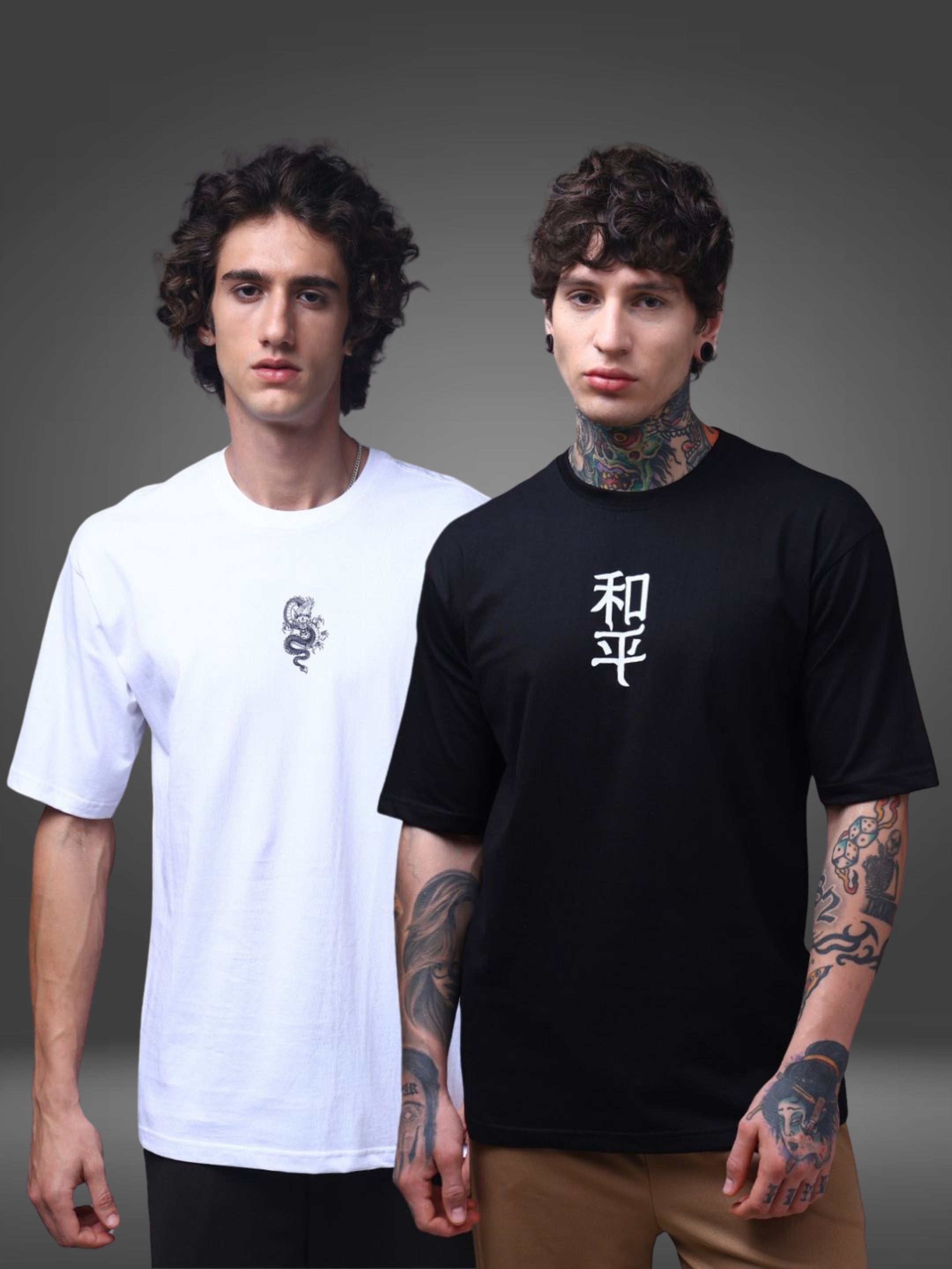 Men's Oversized Pack of 2 tshirts