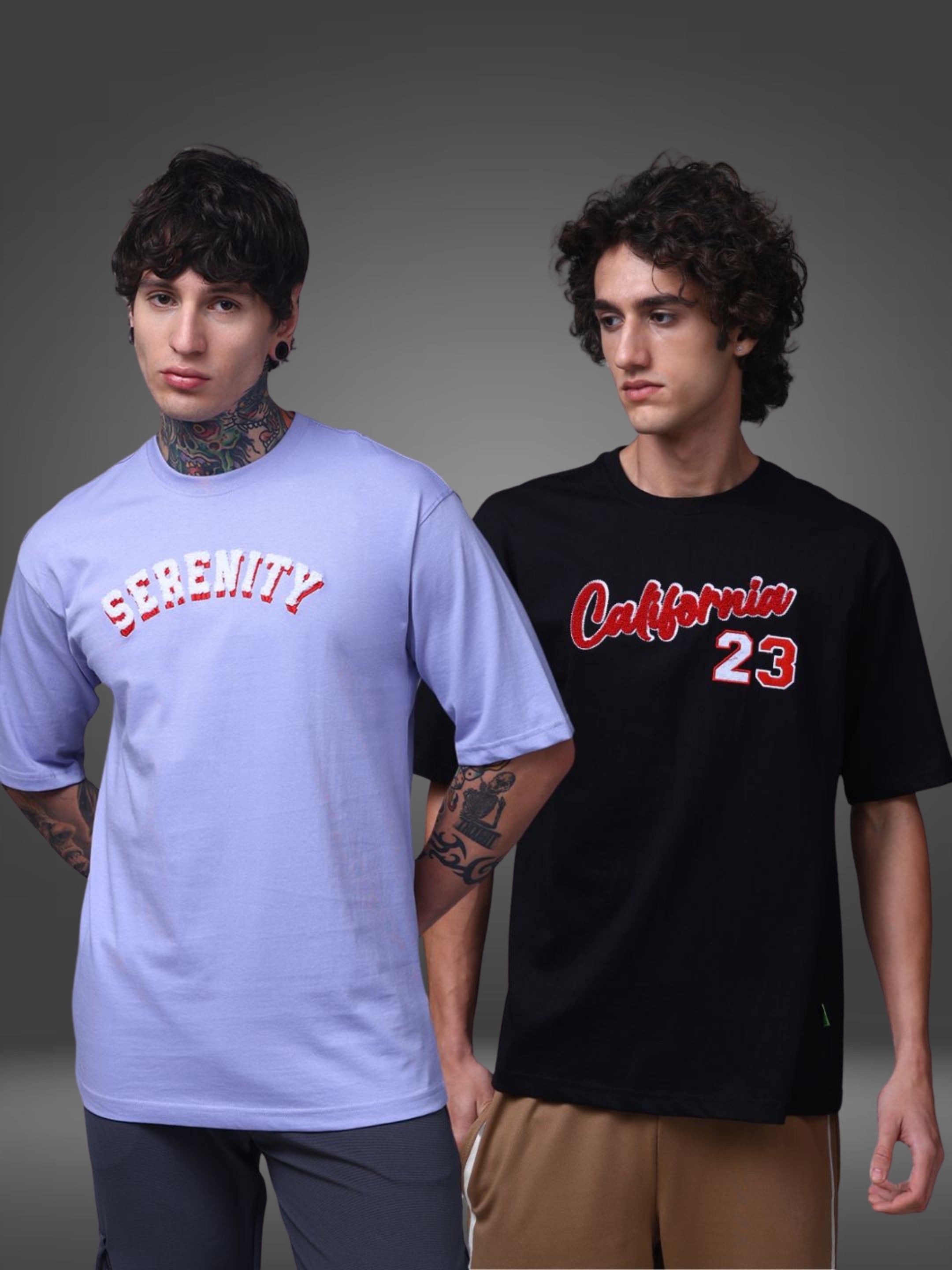 Men's Oversized Pack of 2 tshirts