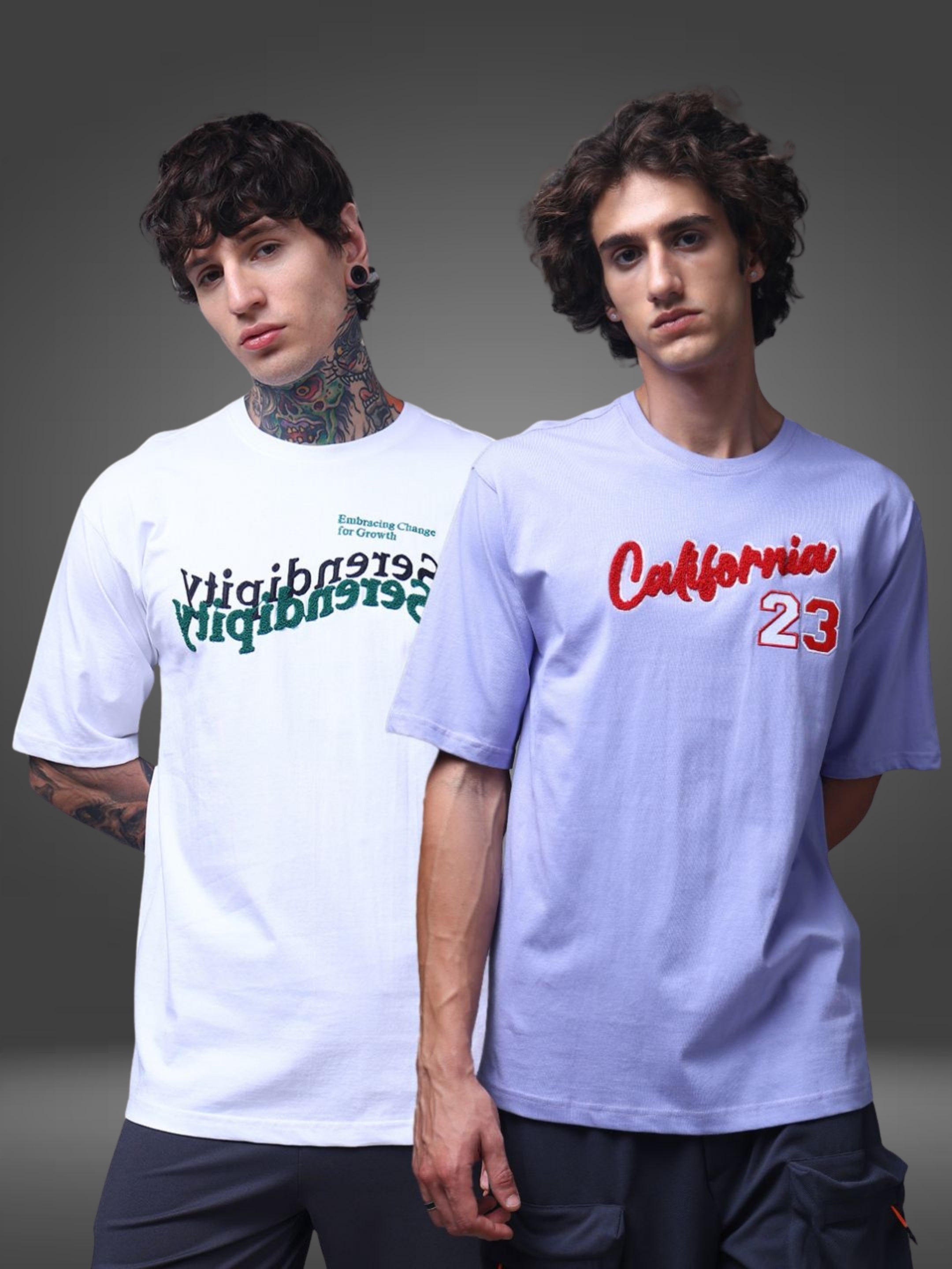 Men's Oversized Pack of 2 tshirts