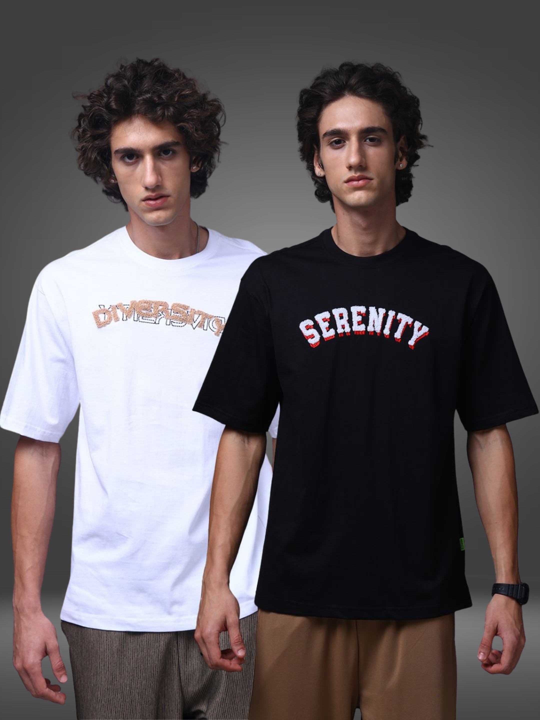 Men's Oversized Pack of 2 tshirts