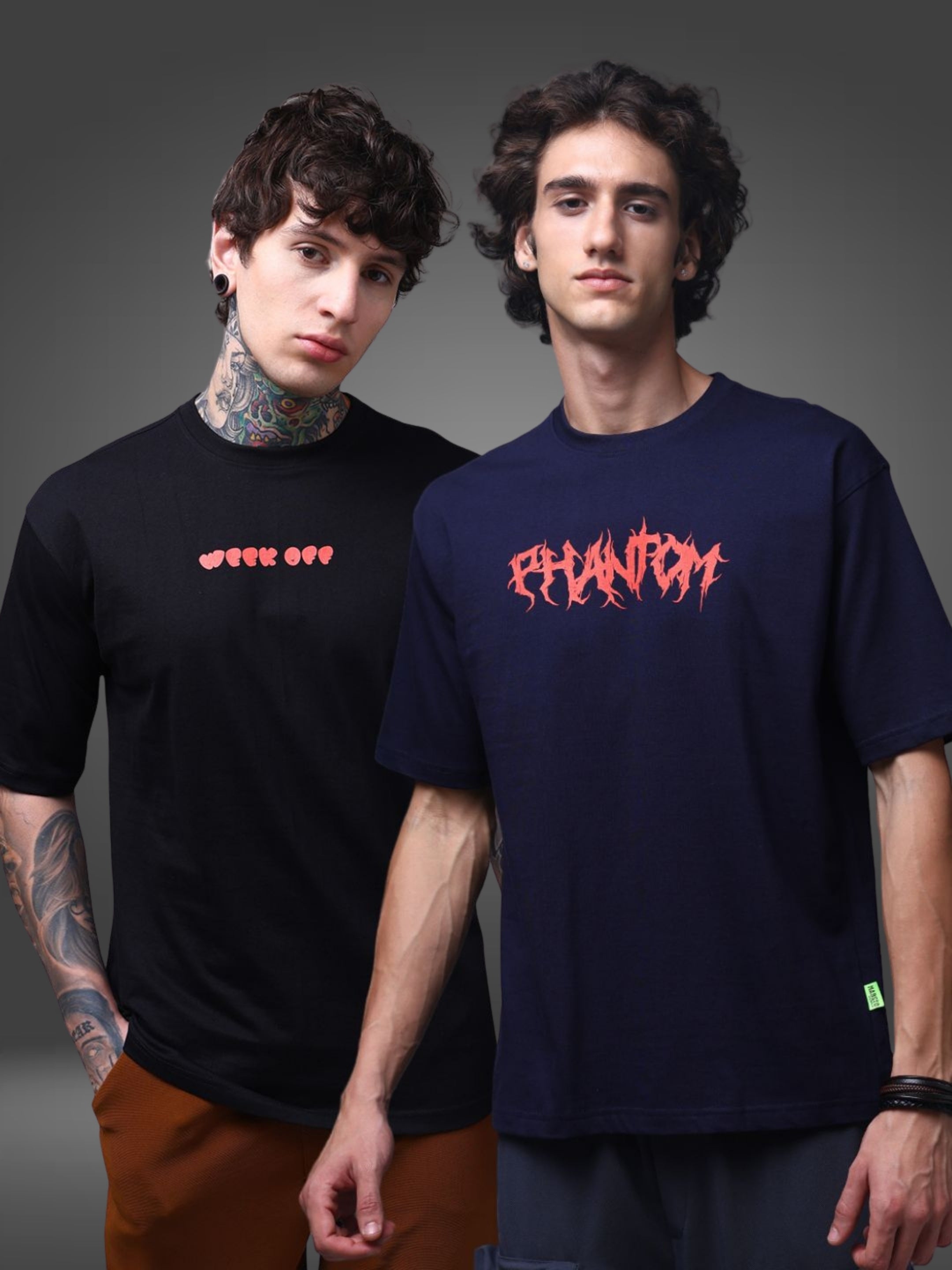 Men's Oversized Pack of 2 tshirts