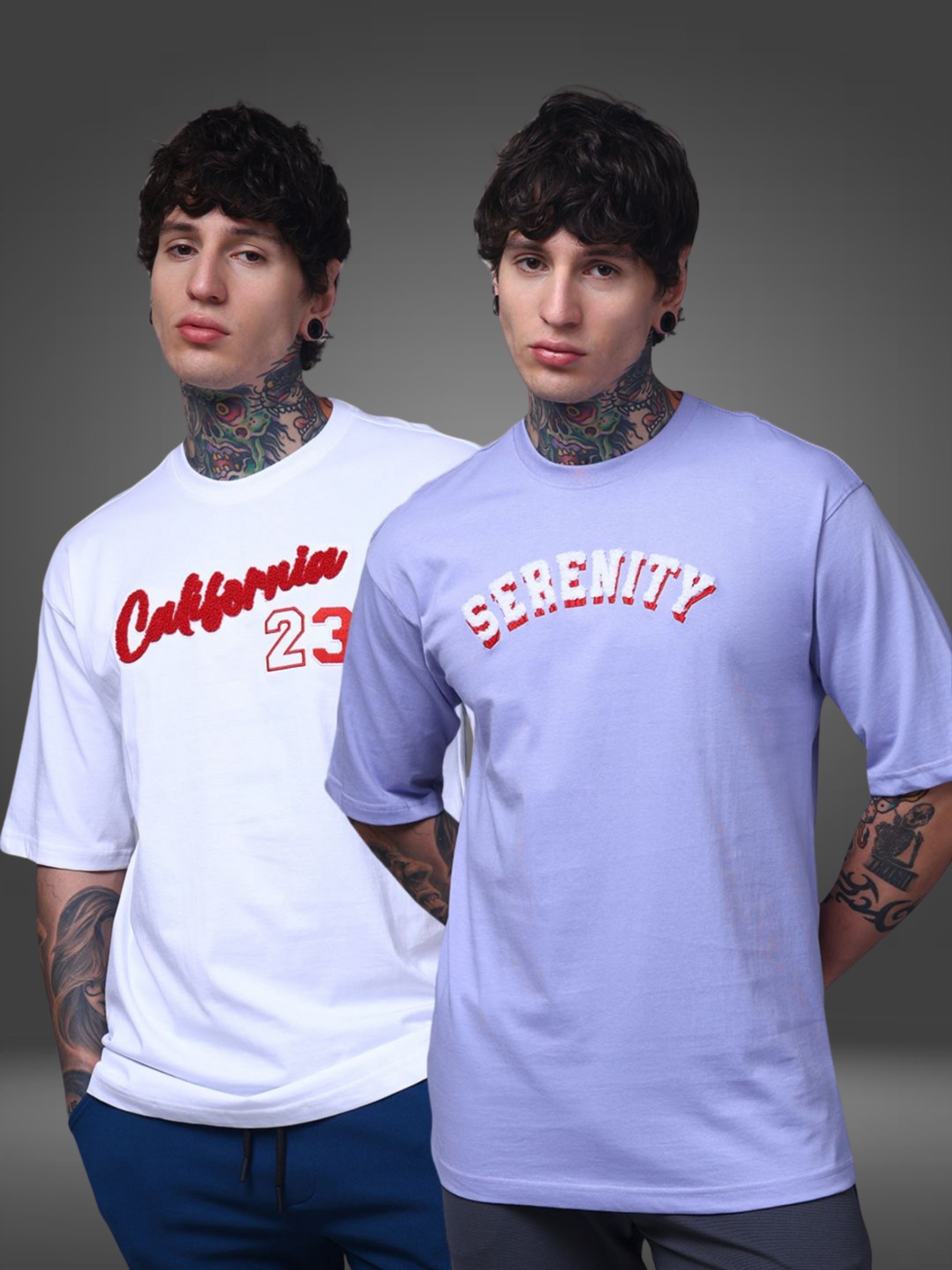 Men's Oversized Pack of 2 tshirts