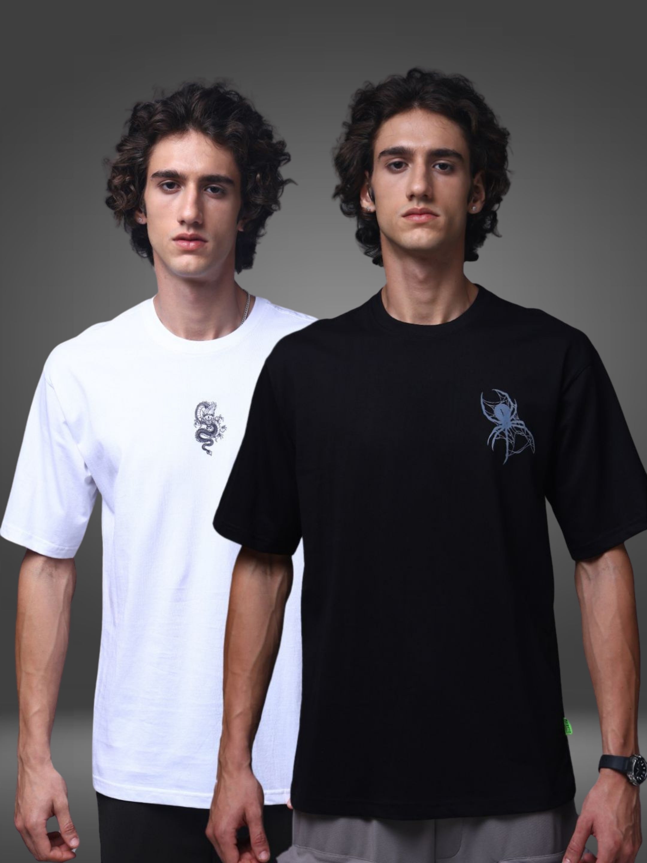 Men's Oversized Pack of 2 tshirts