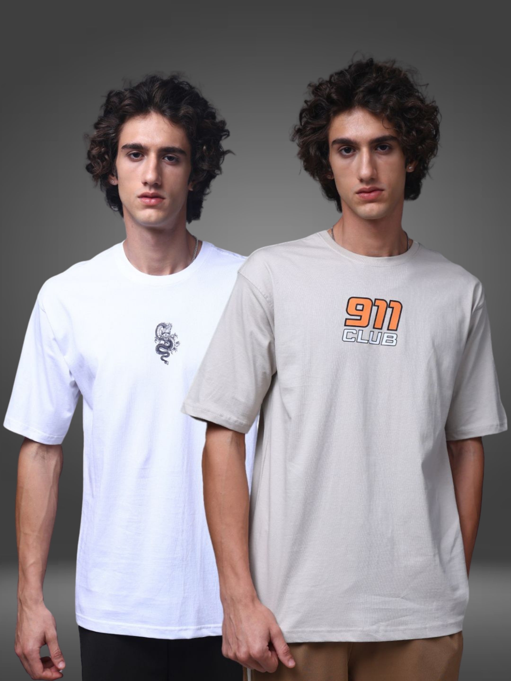 Men's Oversized Pack of 2 tshirts