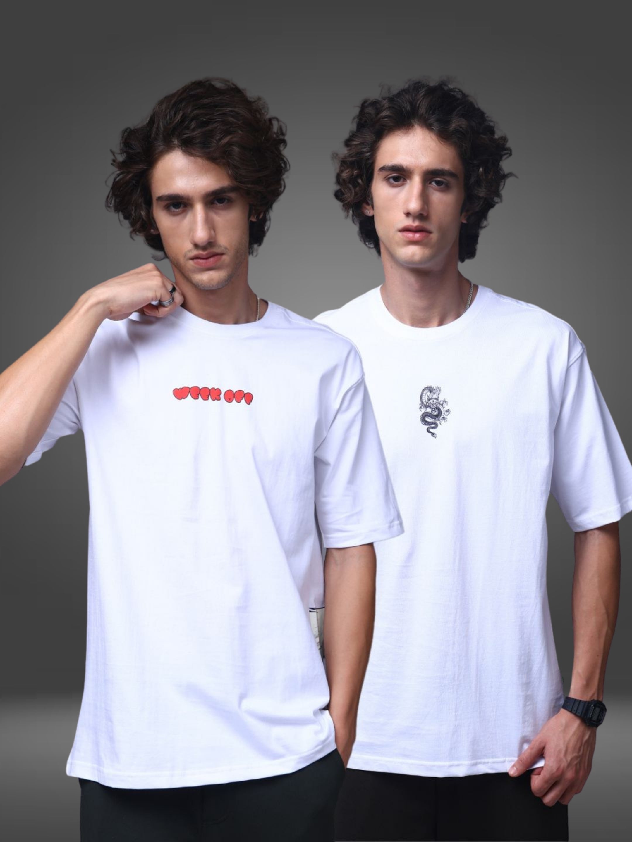 Men's Oversized Pack of 2 tshirts