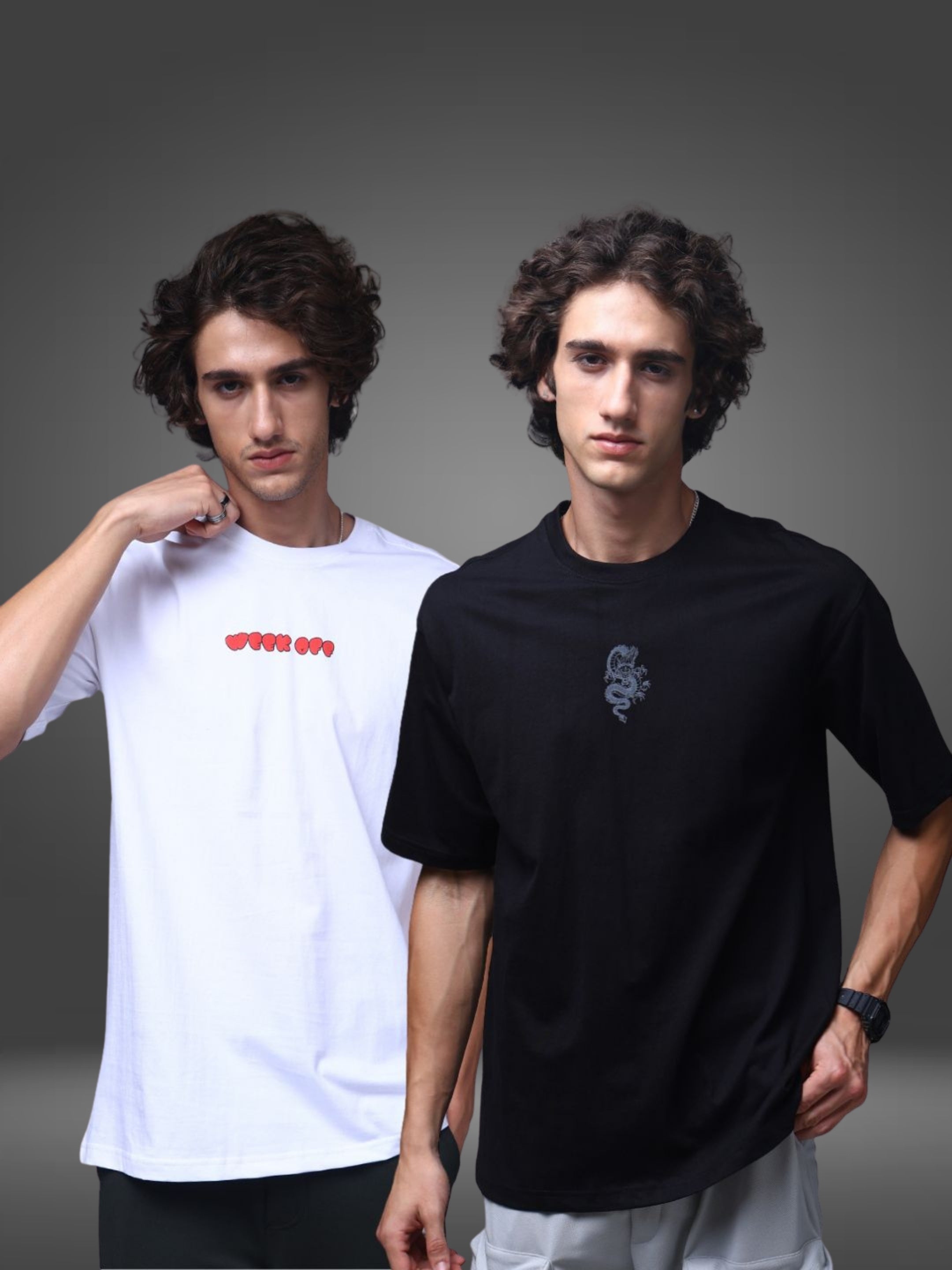 Men's Oversized Pack of 2 tshirts