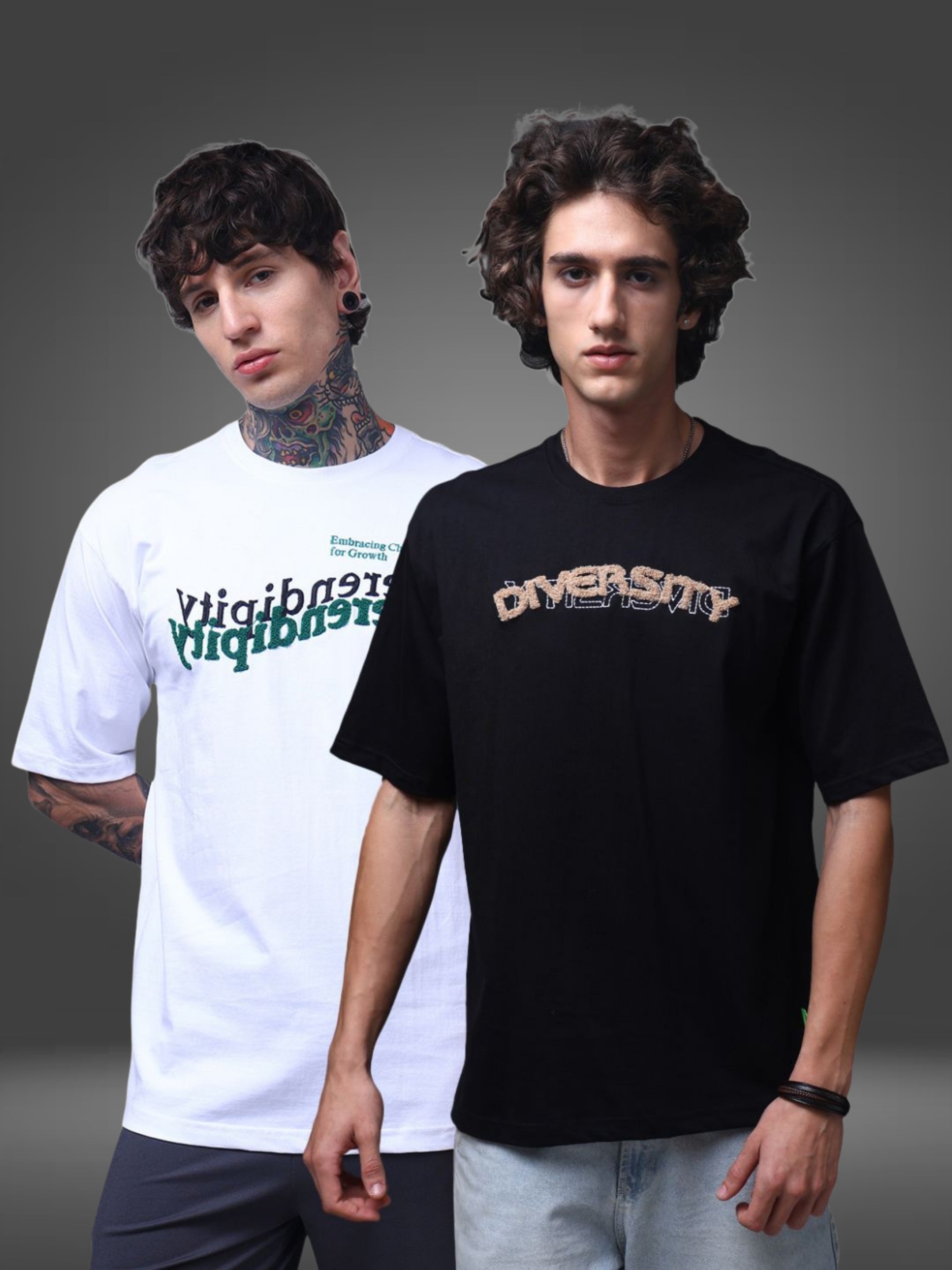 Men's Oversized Pack of 2 tshirts