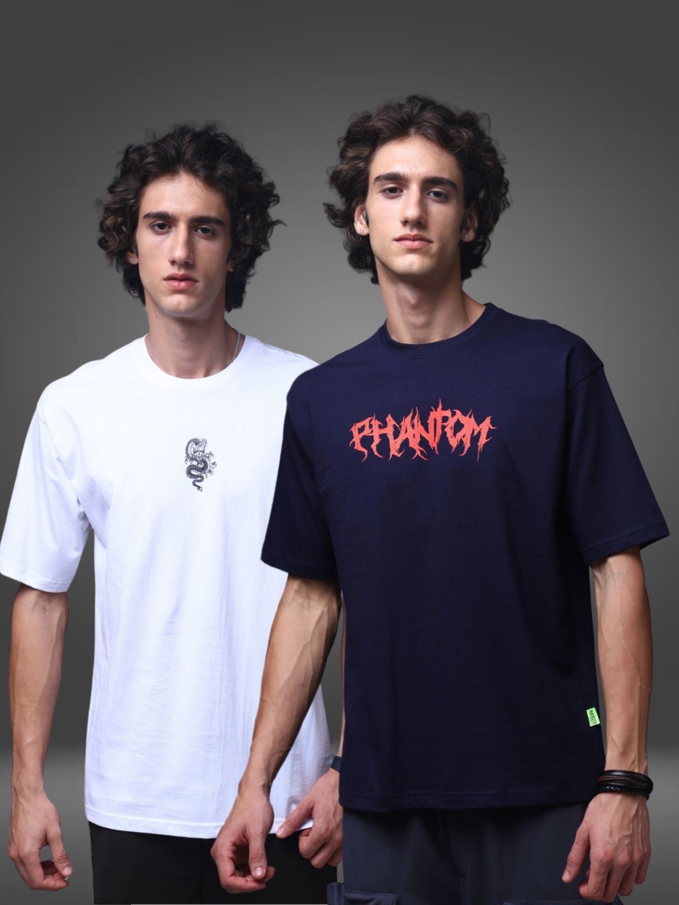 Men's Oversized Pack of 2 tshirts