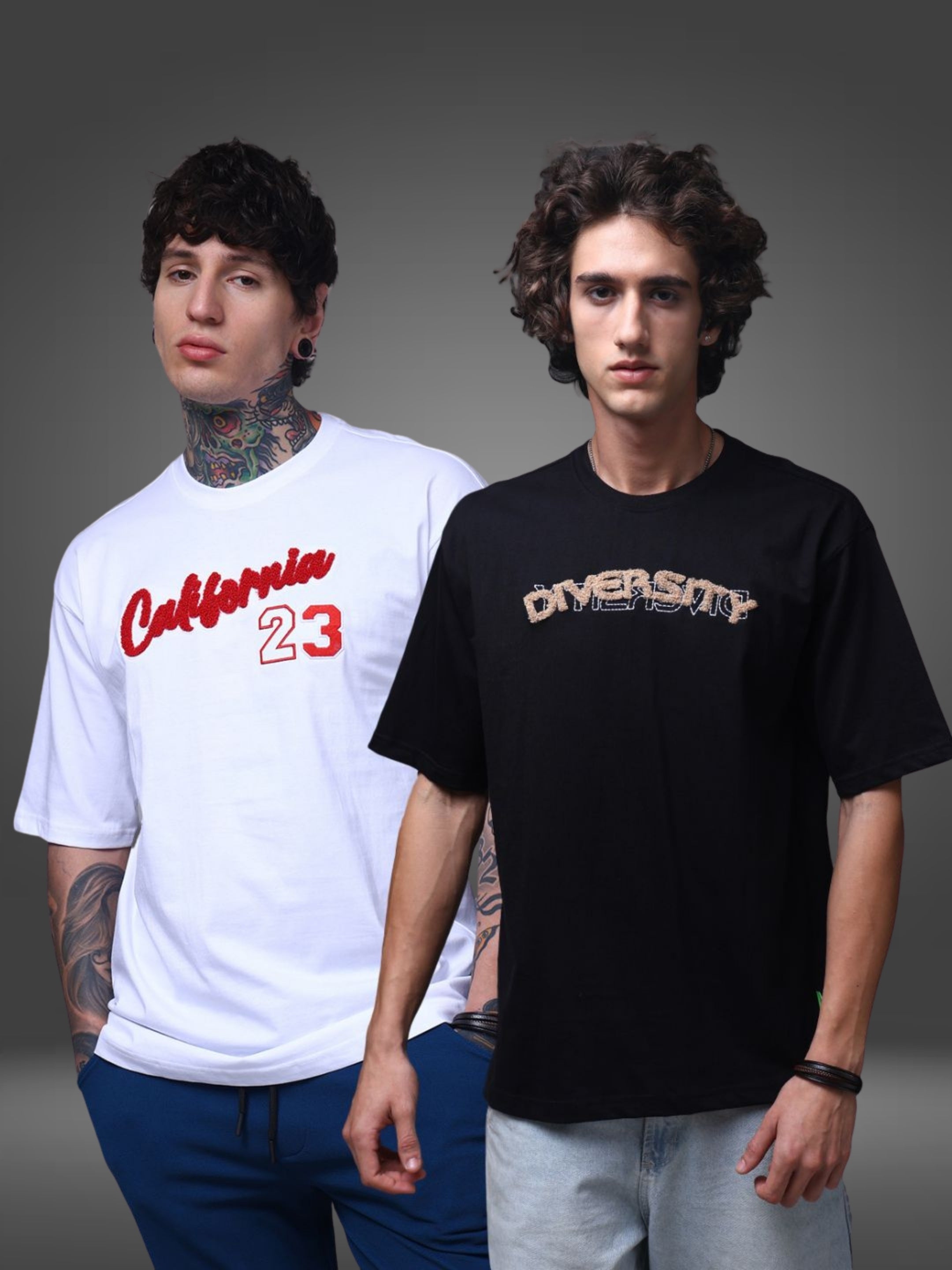 Men's Oversized Pack of 2 tshirts