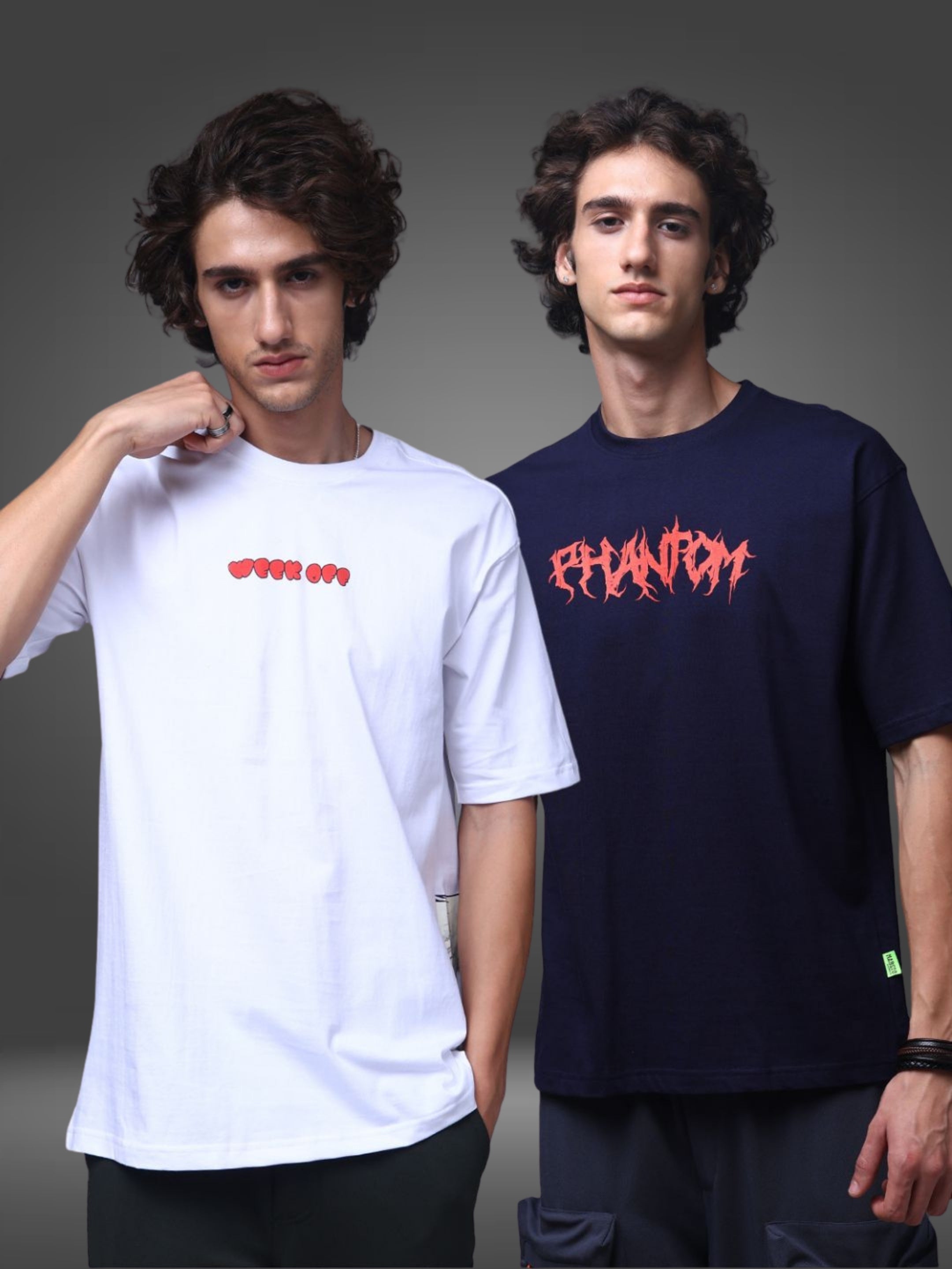 Men's Oversized Pack of 2 tshirts