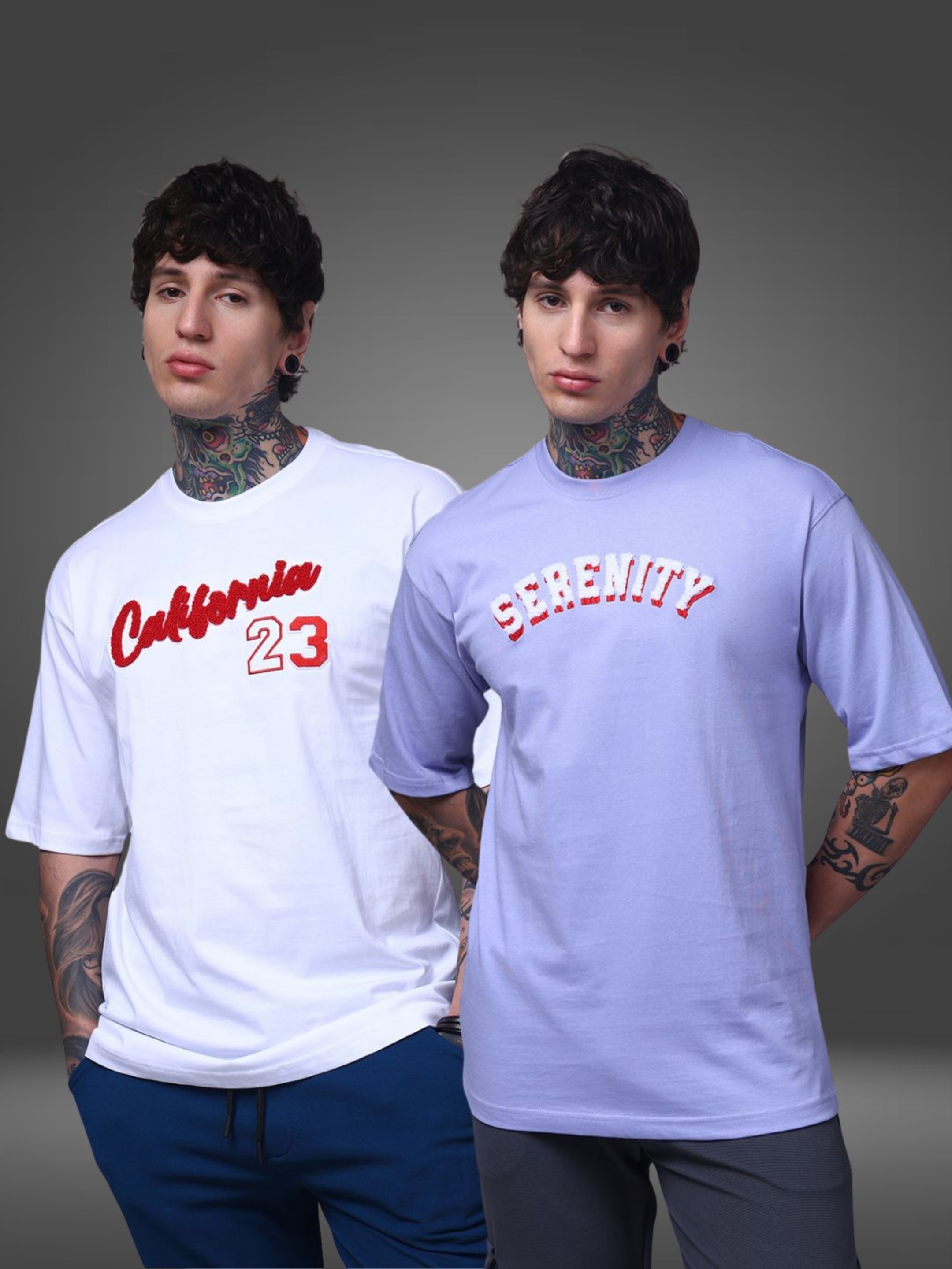 Men's Oversized Pack of 2 tshirts
