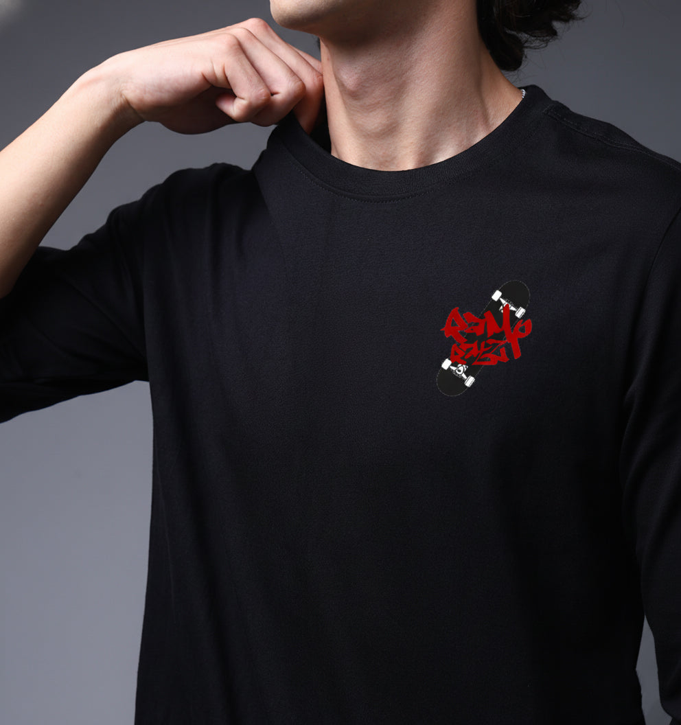 Street Graffiti Graphic Oversized Black T-Shirt