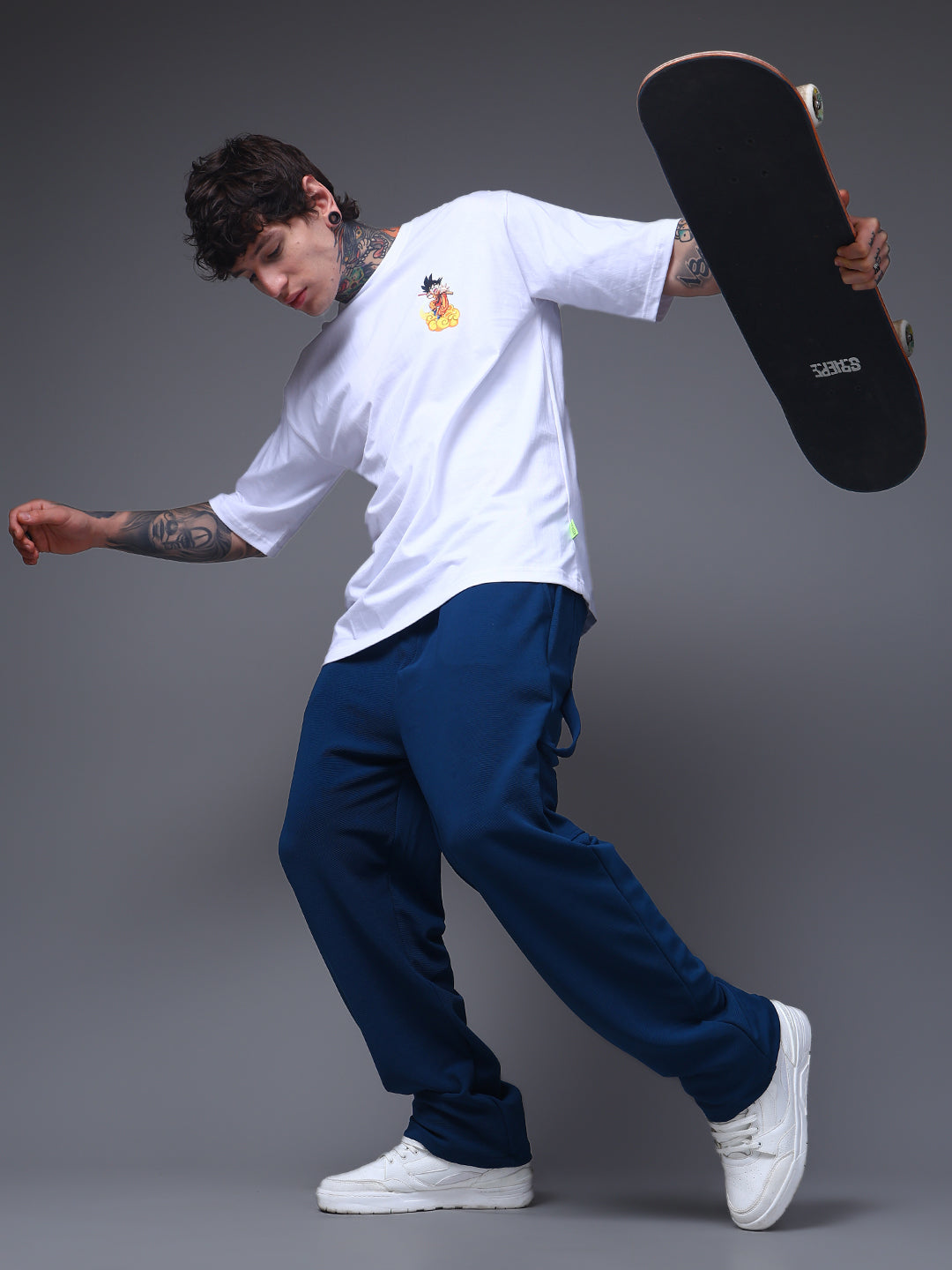 Men's Solid Blue Carpenter Pants
