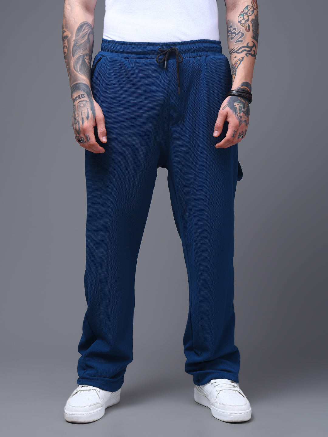 Men's Solid Blue Carpenter Pants