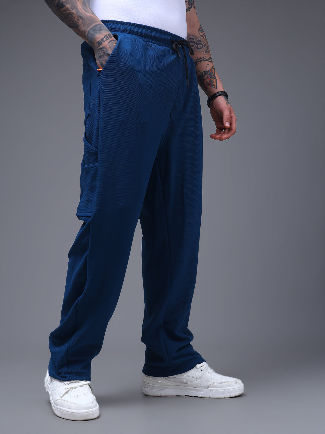 Men's Solid Blue Carpenter Pants
