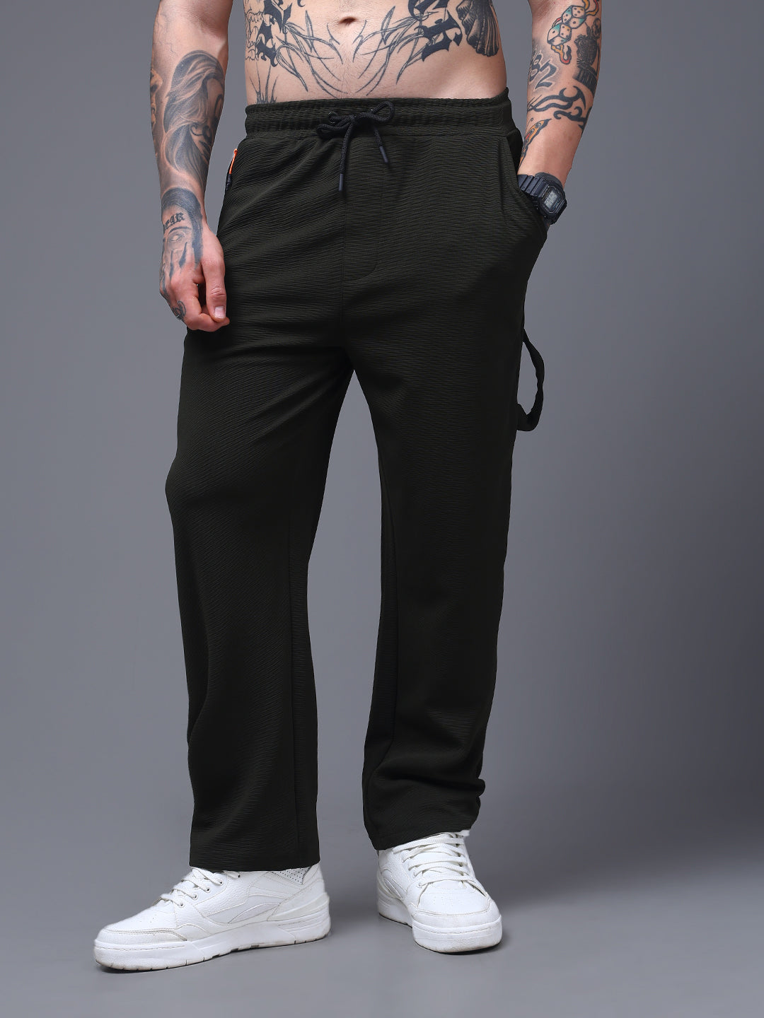 Men's Solid Olive Carpenter Pants