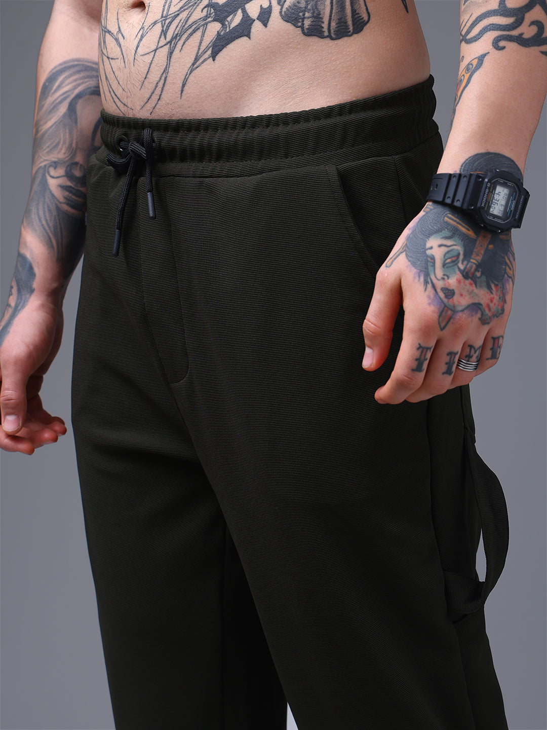 Men's Solid Olive Carpenter Pants