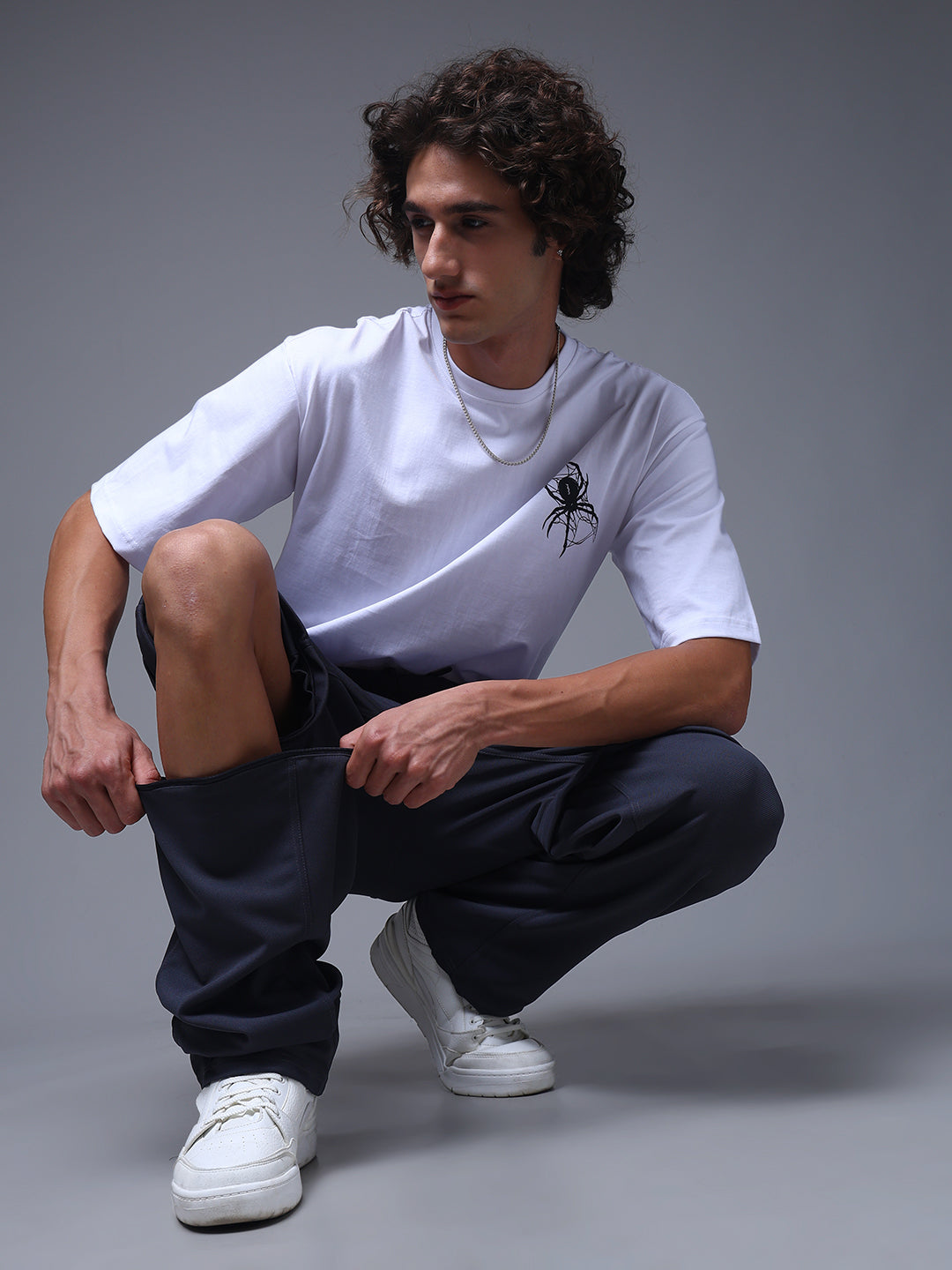 Men's Straight Fit Dark Grey Detachable Cargo Pants