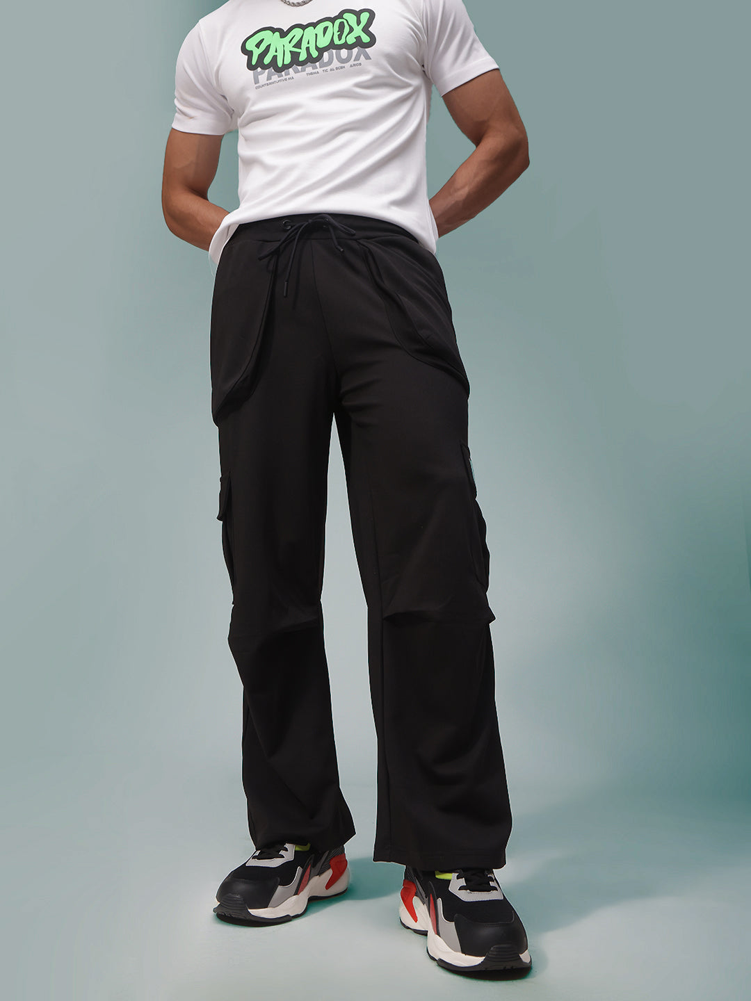 Mens Relaxed Fit Flexi Waist TrackPants