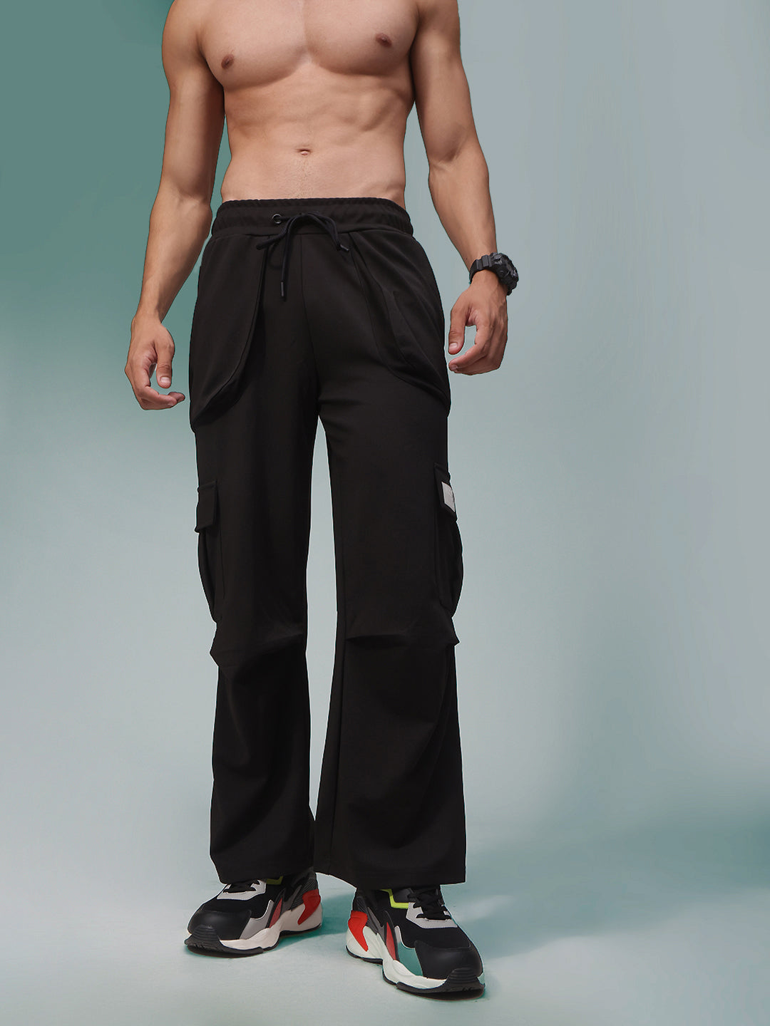 Mens Relaxed Fit Flexi Waist TrackPants