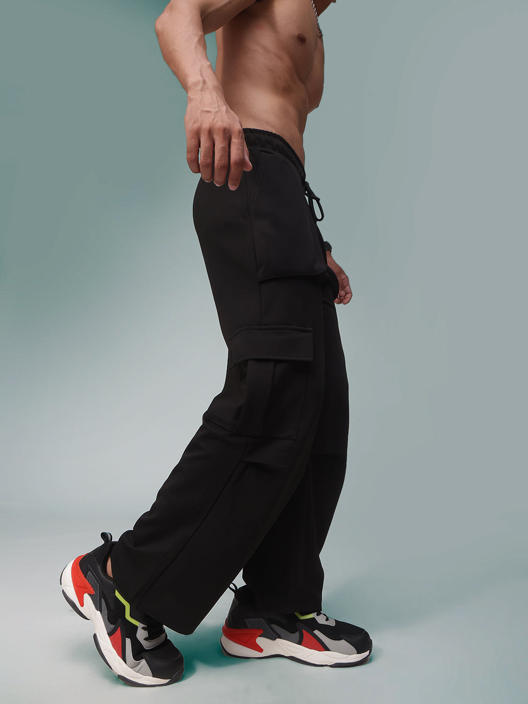 Mens Relaxed Fit Flexi Waist TrackPants