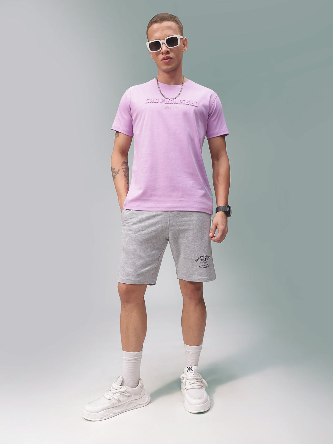 Mens Regular Fit Pack of 2 Printed Tshirts
