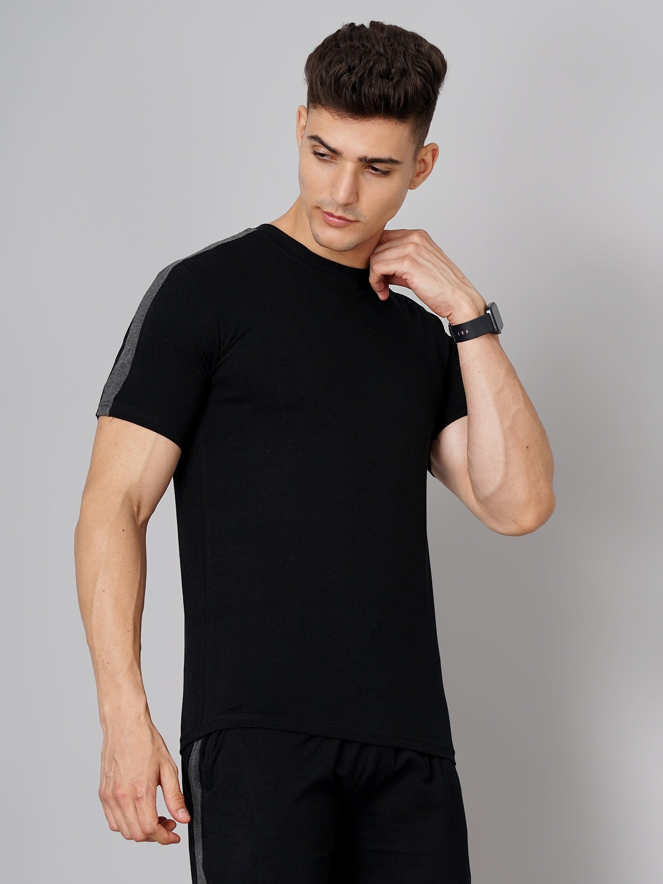 Men Textured Tshirt and shorts cords sets
