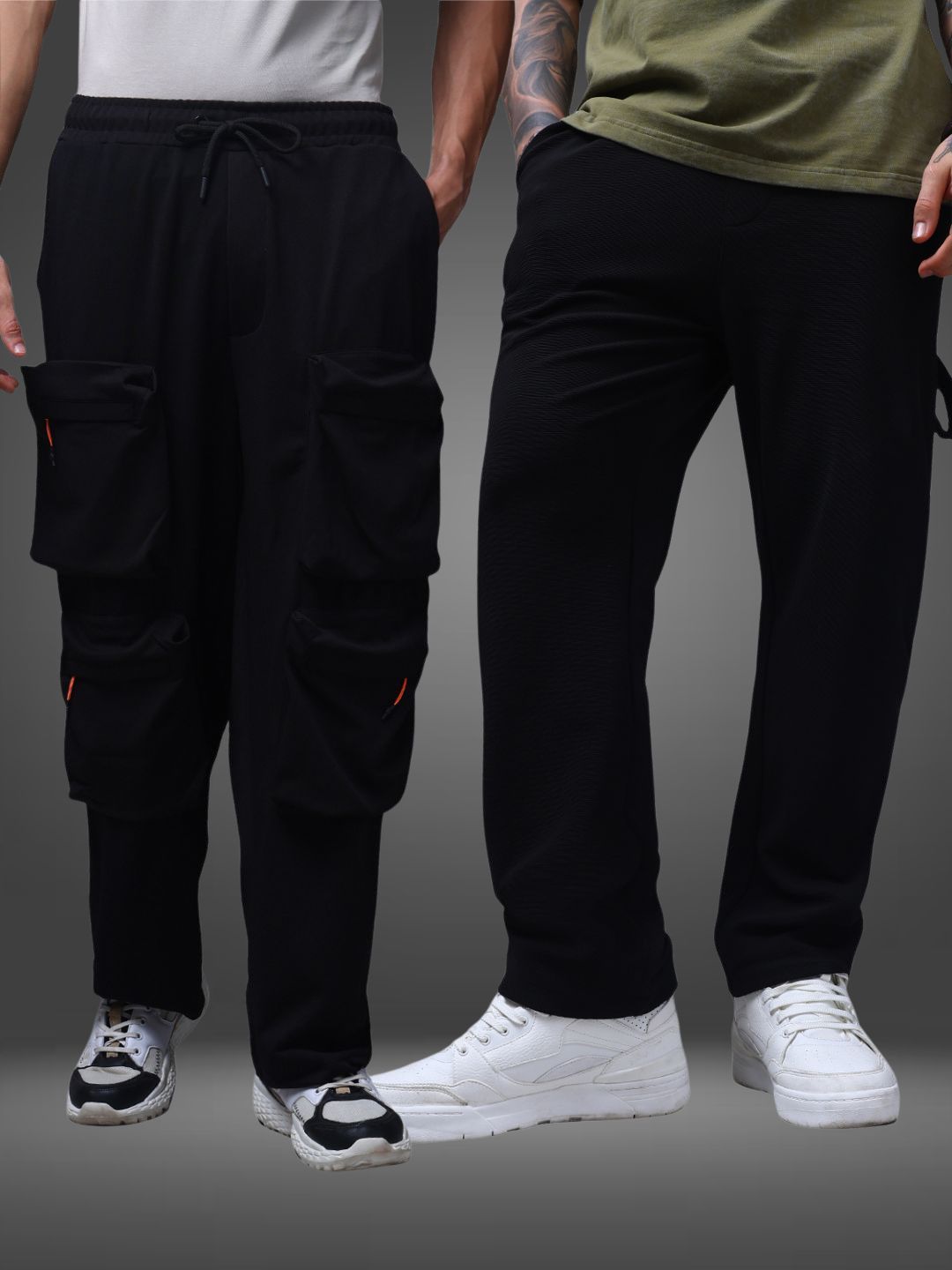 Men's Loose Fit Pack of 2 Trackpants