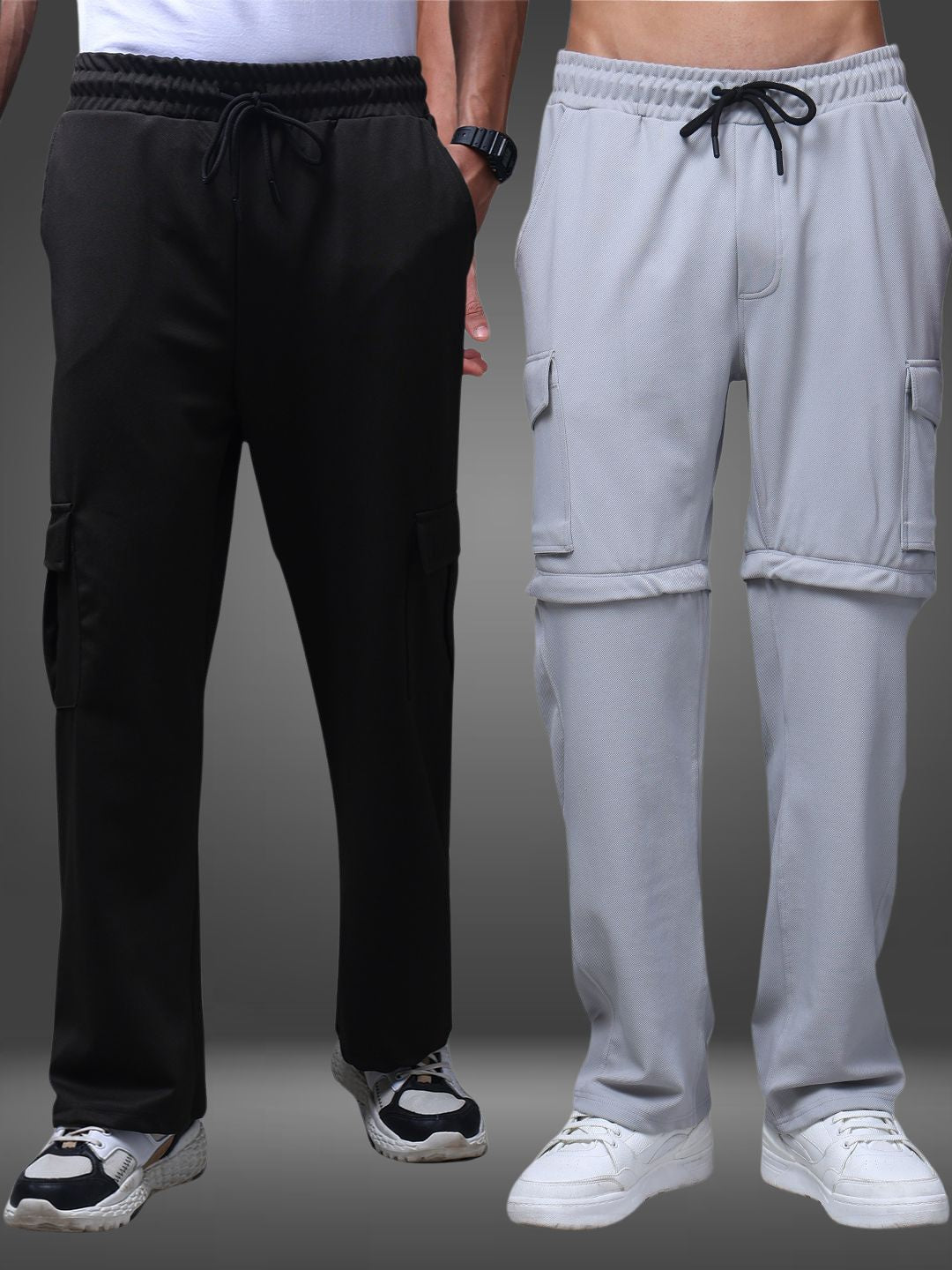 Men's Loose Fit Pack of 2 Trackpants