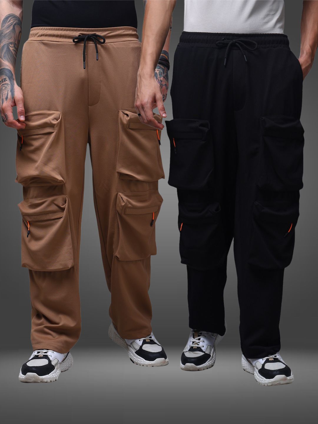 Men's Loose Fit Pack of 2 Trackpants