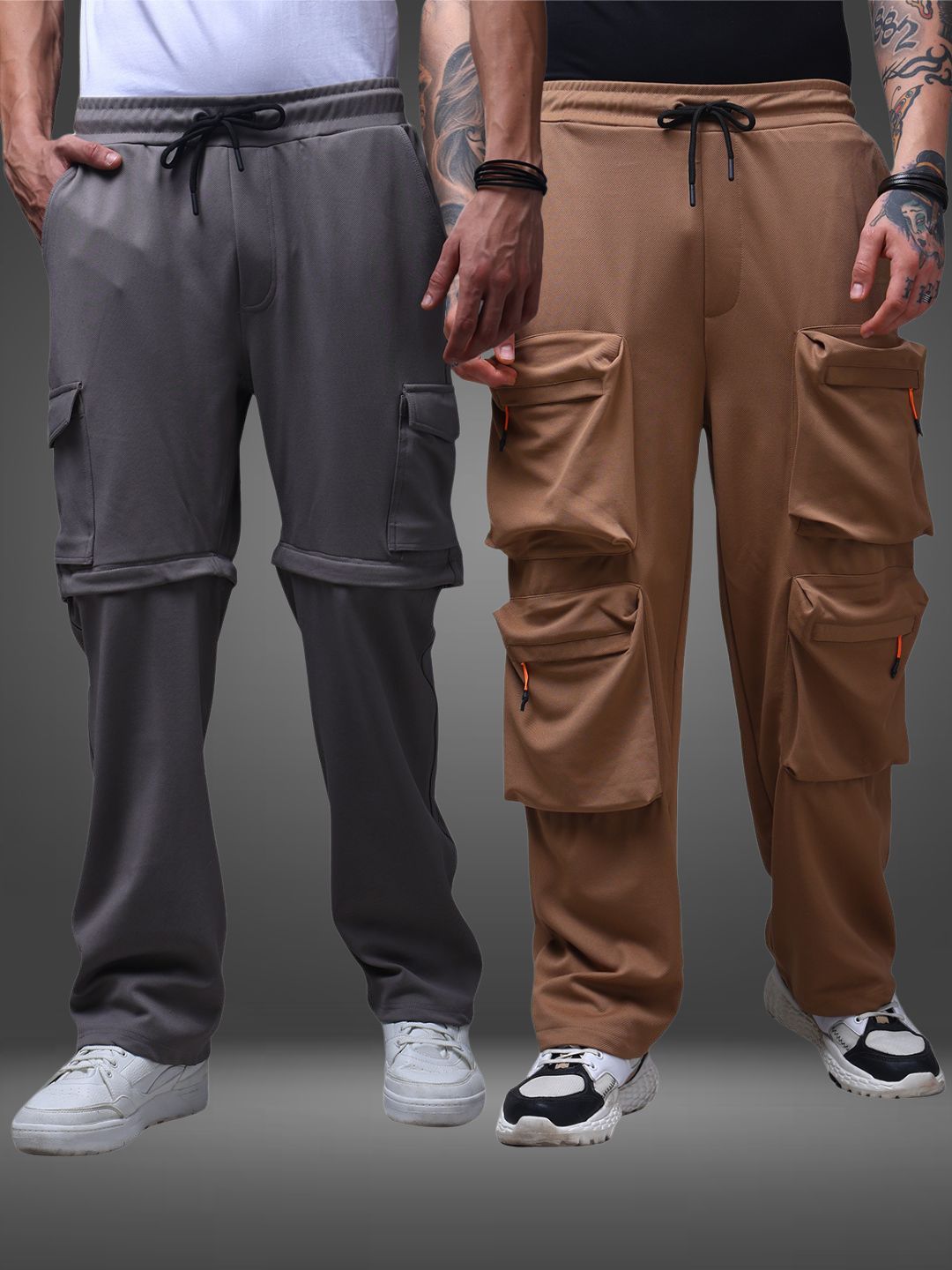 Men's Loose Fit Pack of 2 Trackpants