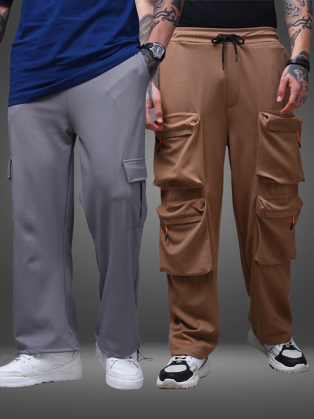 Men's Loose Fit Pack of 2 Trackpants
