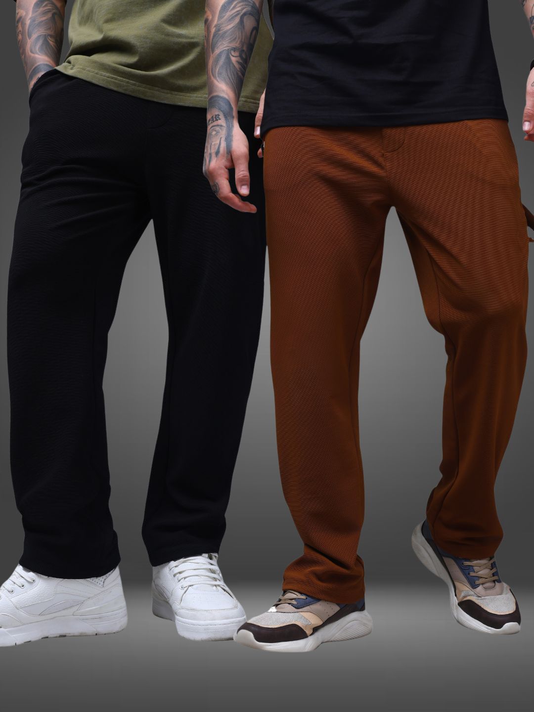 Men's Straight Fit Pack of 2 Trackpants