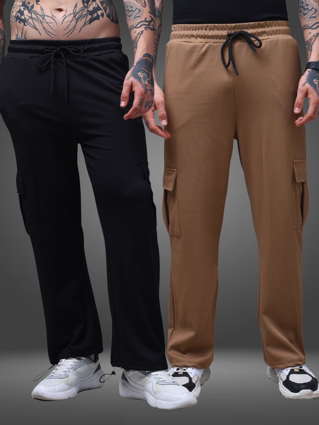 Men's Loose Fit Pack of 2 Trackpants
