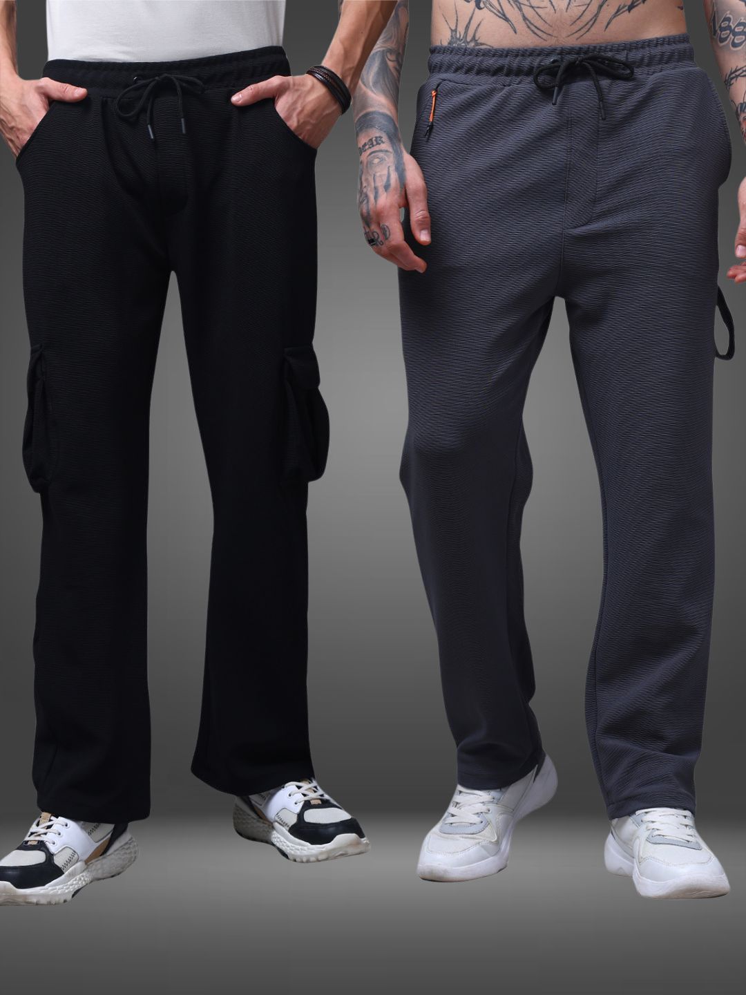 Men's Straight Fit Pack of 2 Trackpants