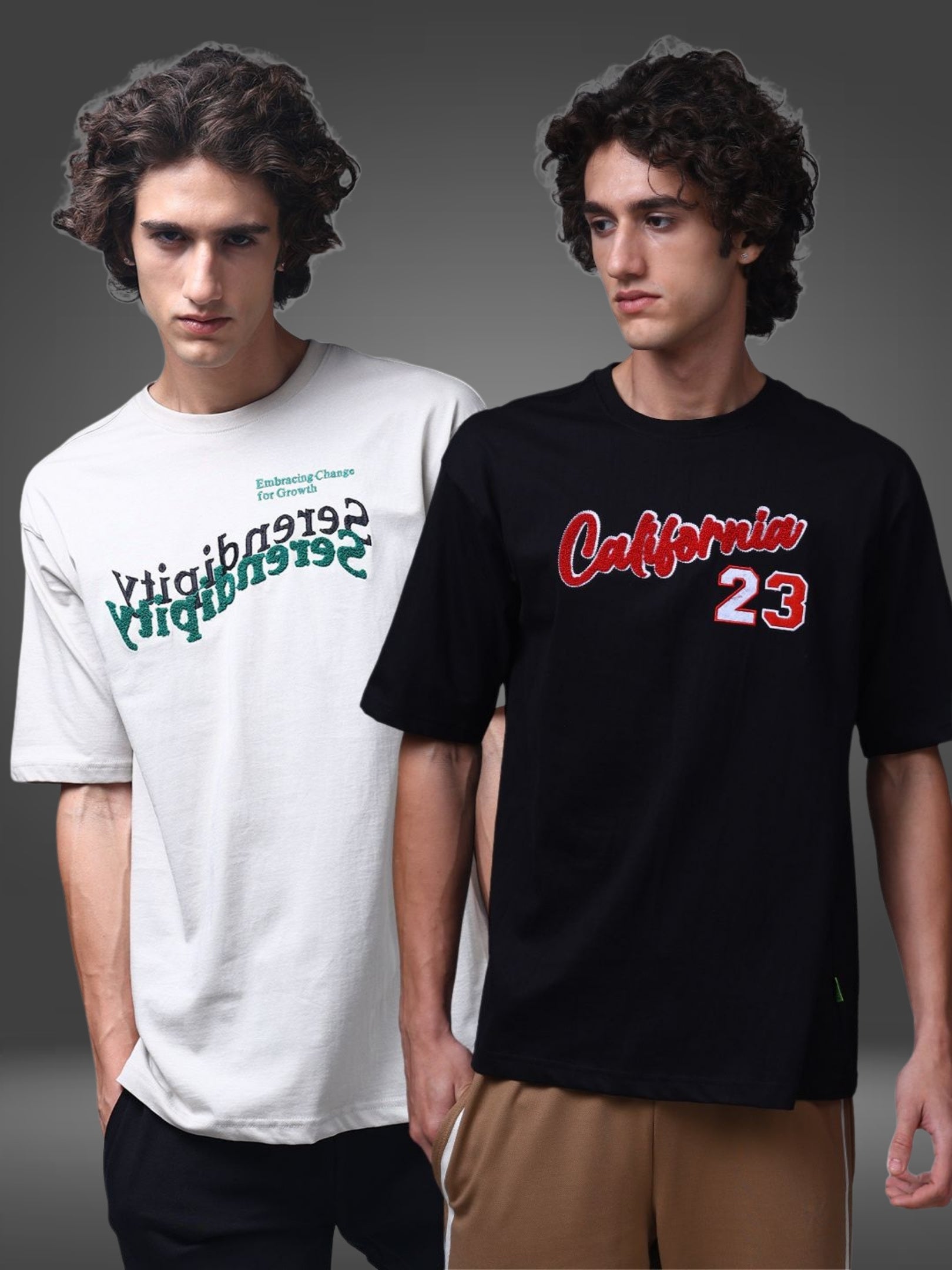 Men's Oversized Pack of 2 tshirts