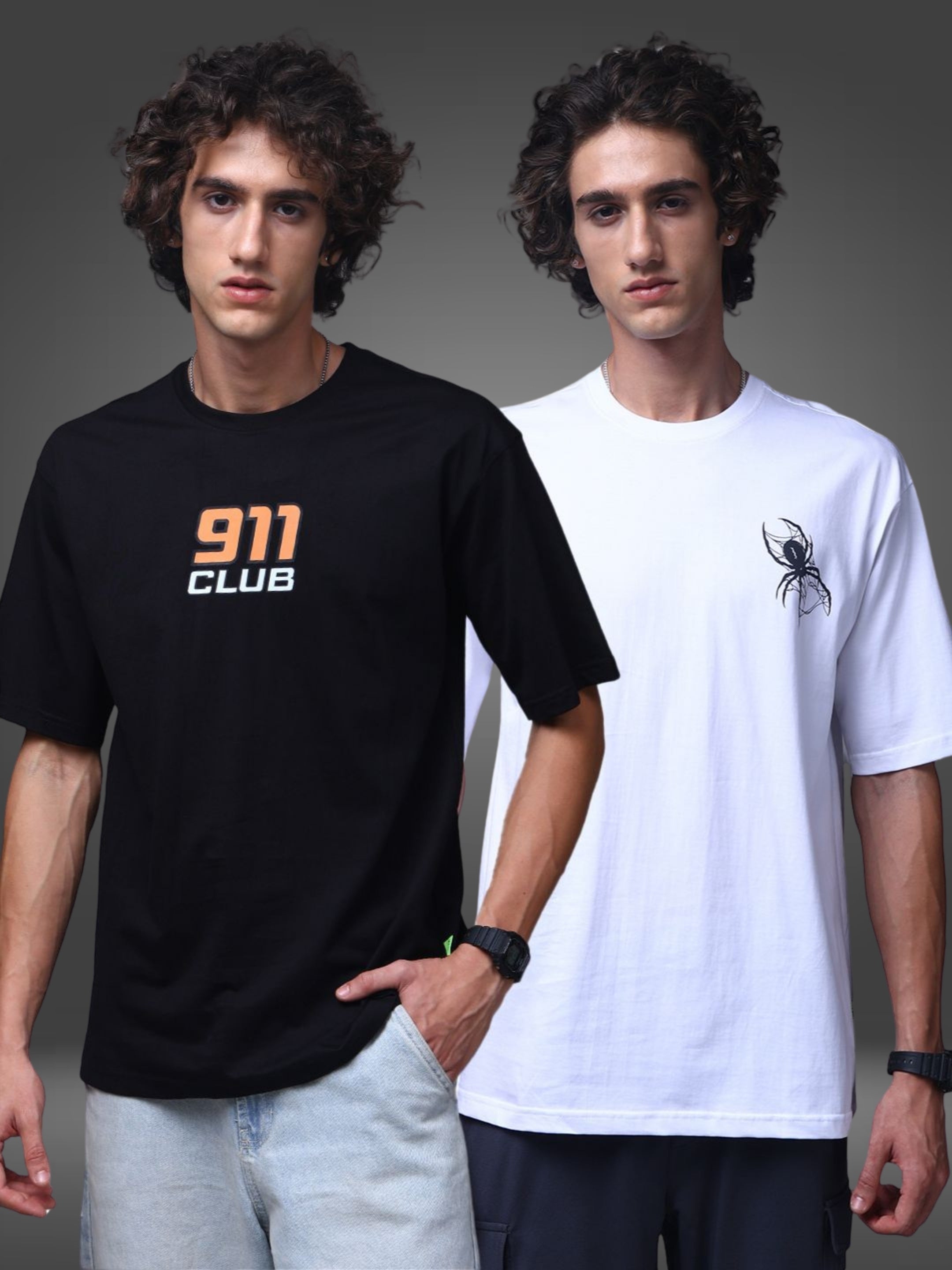 Men's Oversized Pack of 2 tshirts