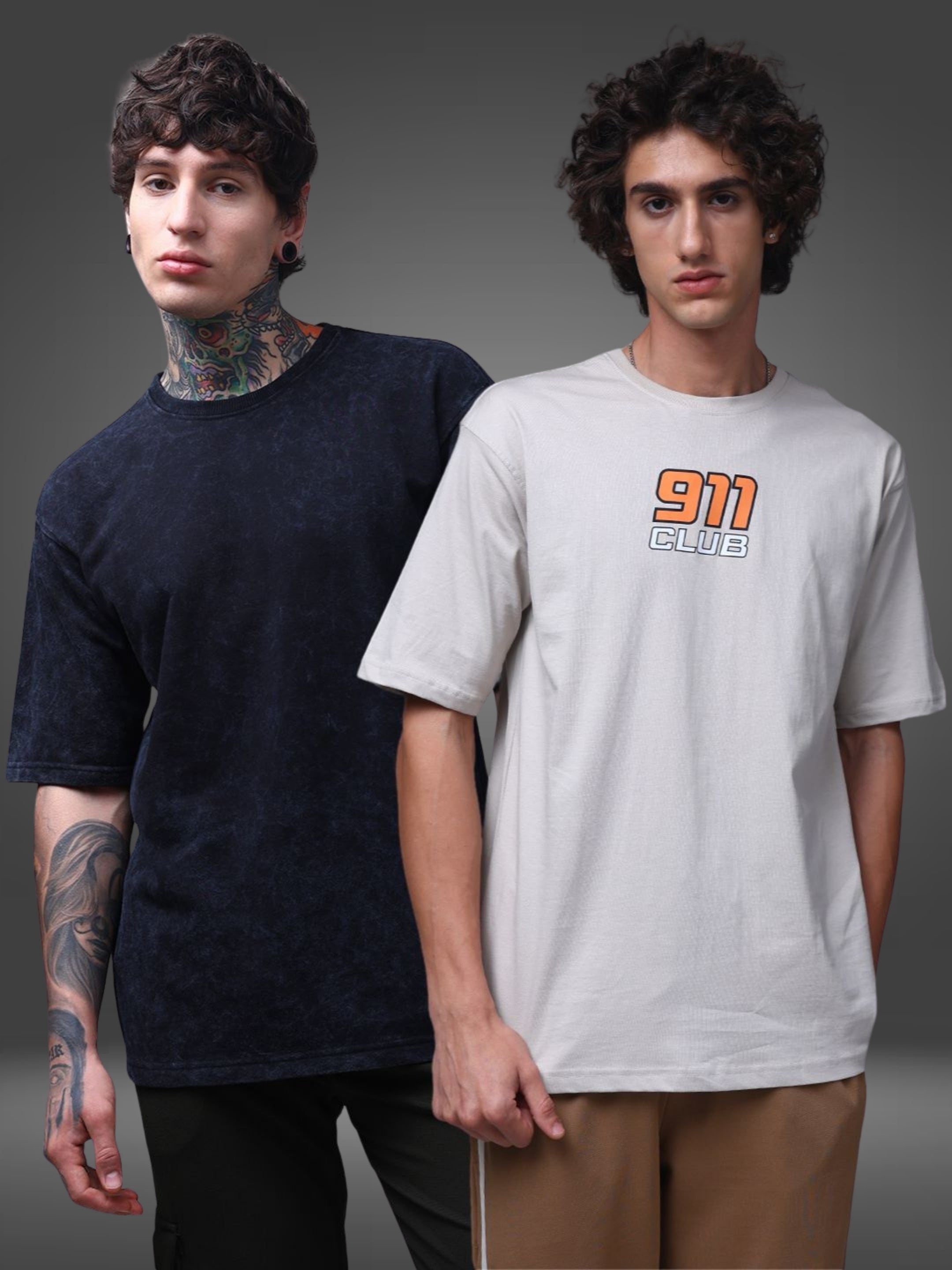 Men's Oversized Pack of 2 tshirts