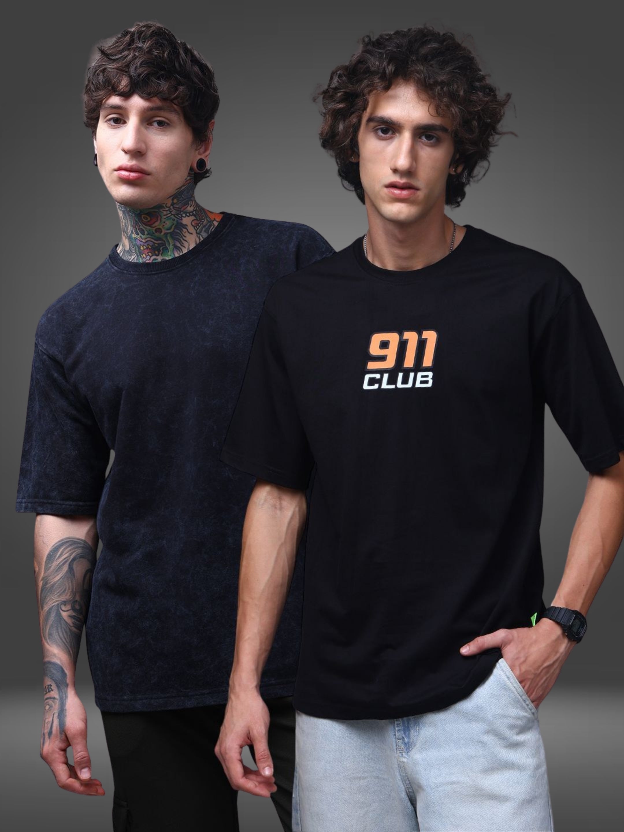 Men's Oversized Pack of 2 tshirts