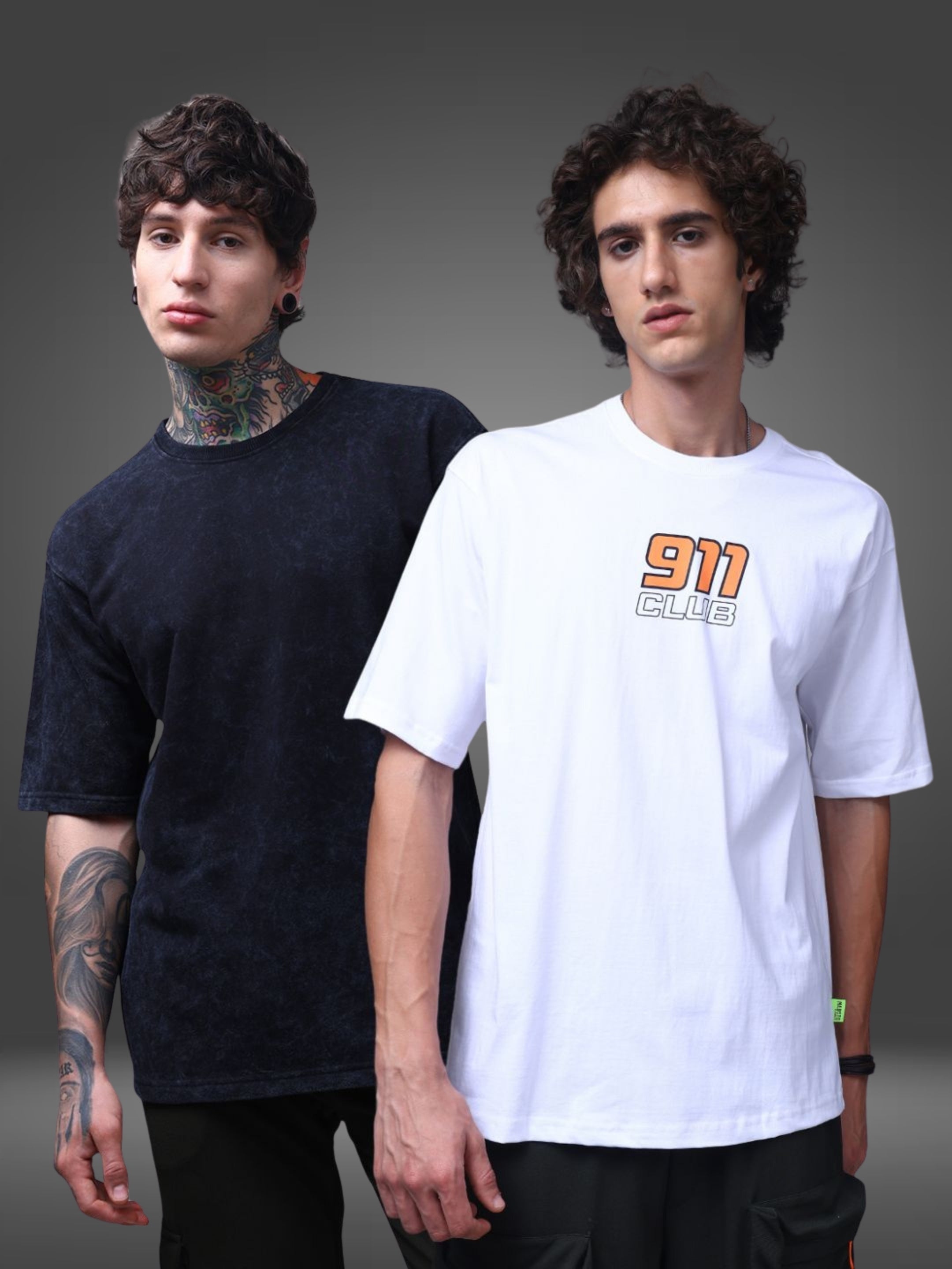 Men's Oversized Pack of 2 tshirts