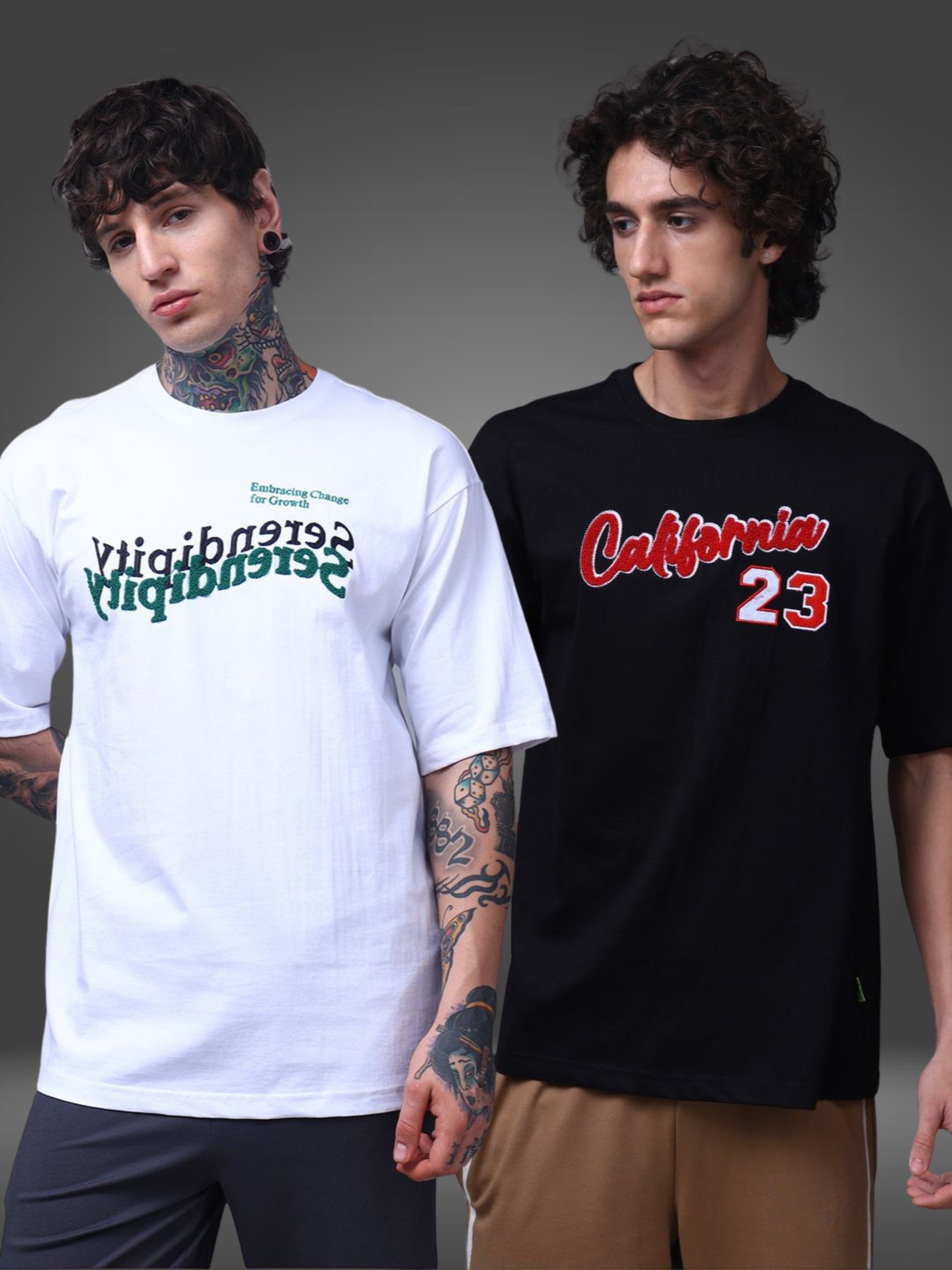 Men's Oversized Pack of 2 tshirts