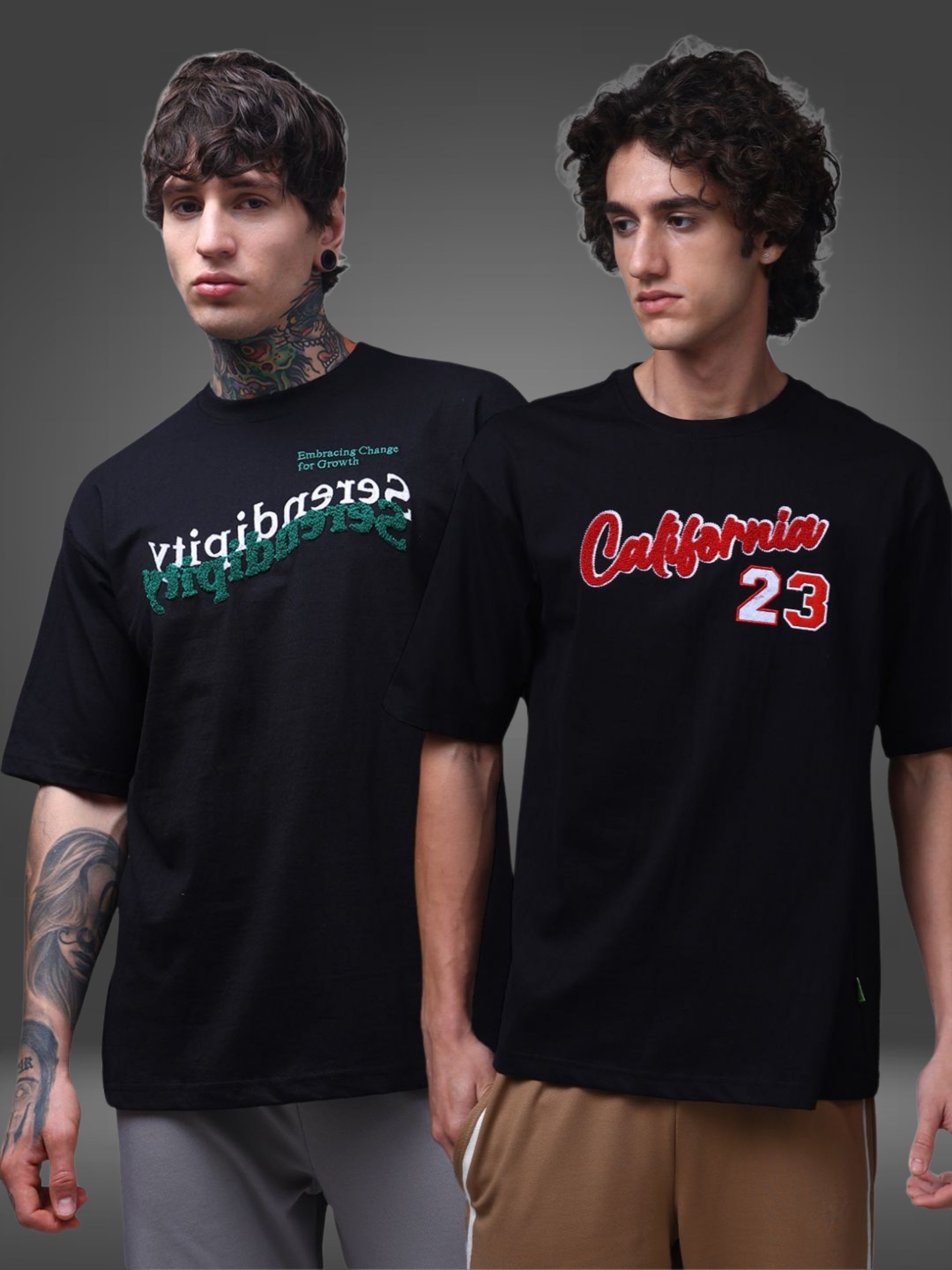 Men's Oversized Pack of 2 tshirts