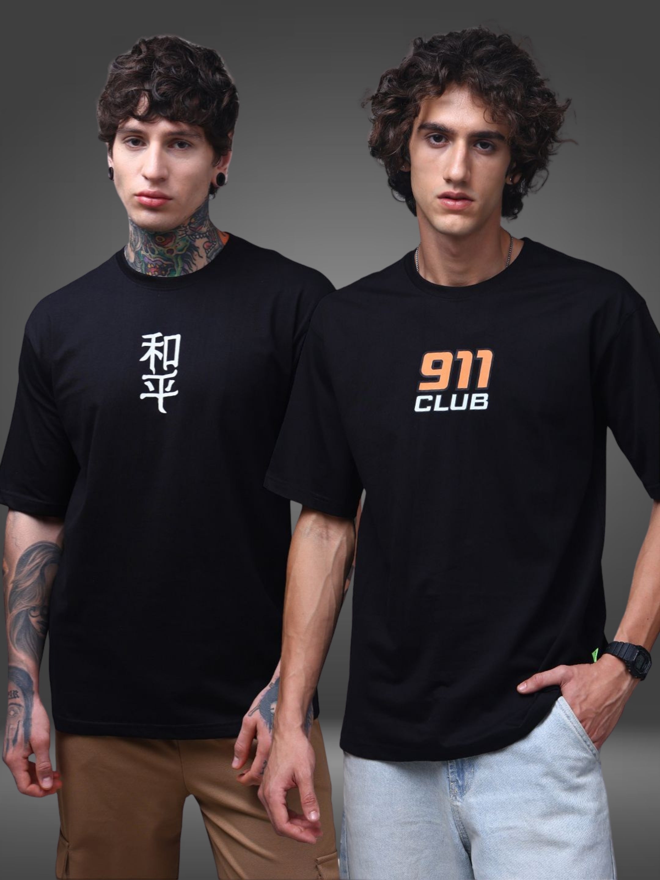 Men's Oversized Pack of 2 tshirts