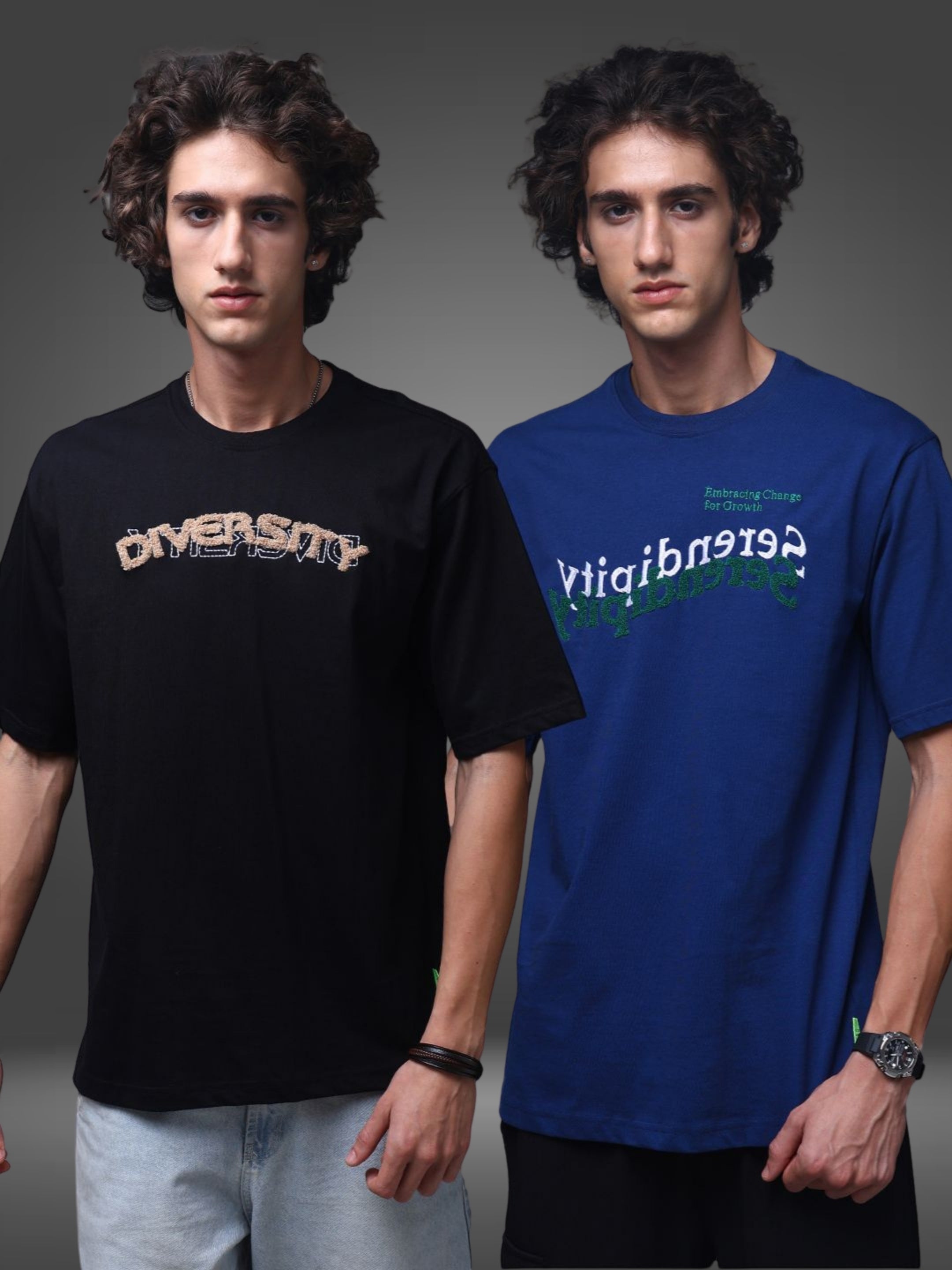 Men's Oversized Pack of 2 tshirts