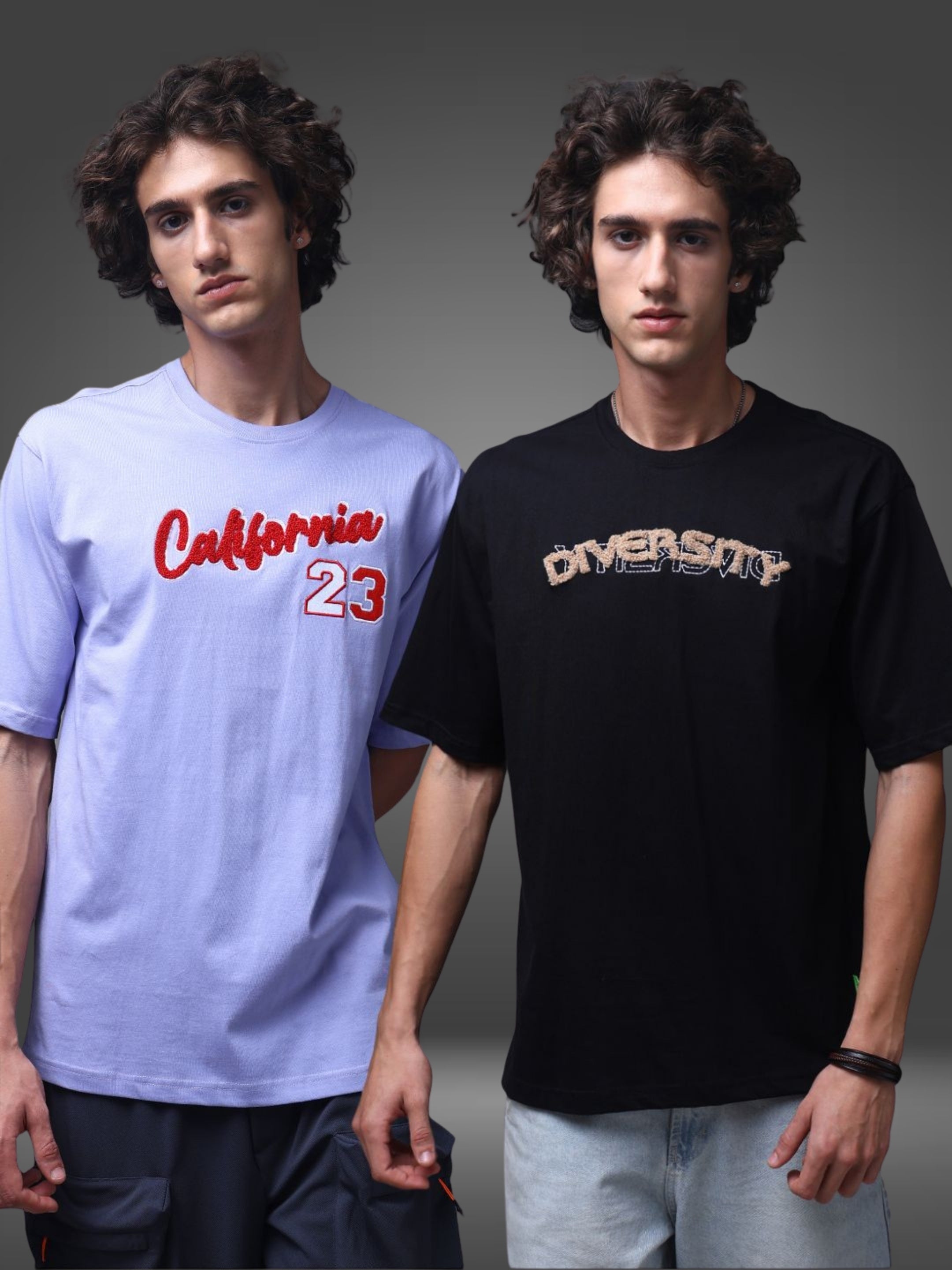 Men's Oversized Pack of 2 tshirts